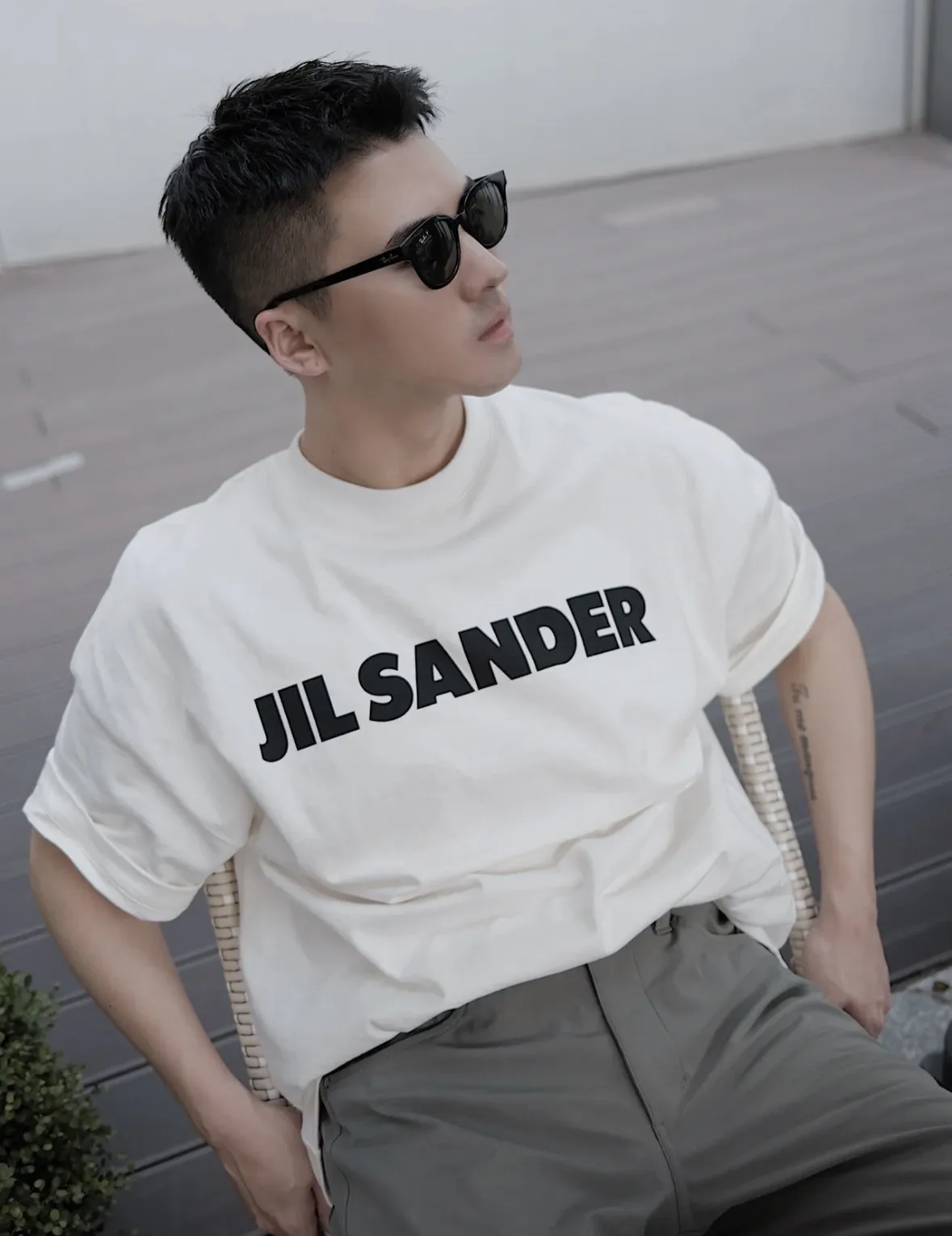 Logo Print Oversized Cotton T-Shirt D14024985 — view 26