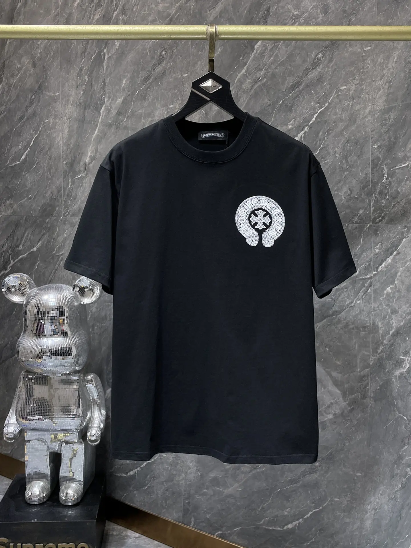 Embroidered Horseshoe Logo Cotton T-Shirt D6015888 — view 4
