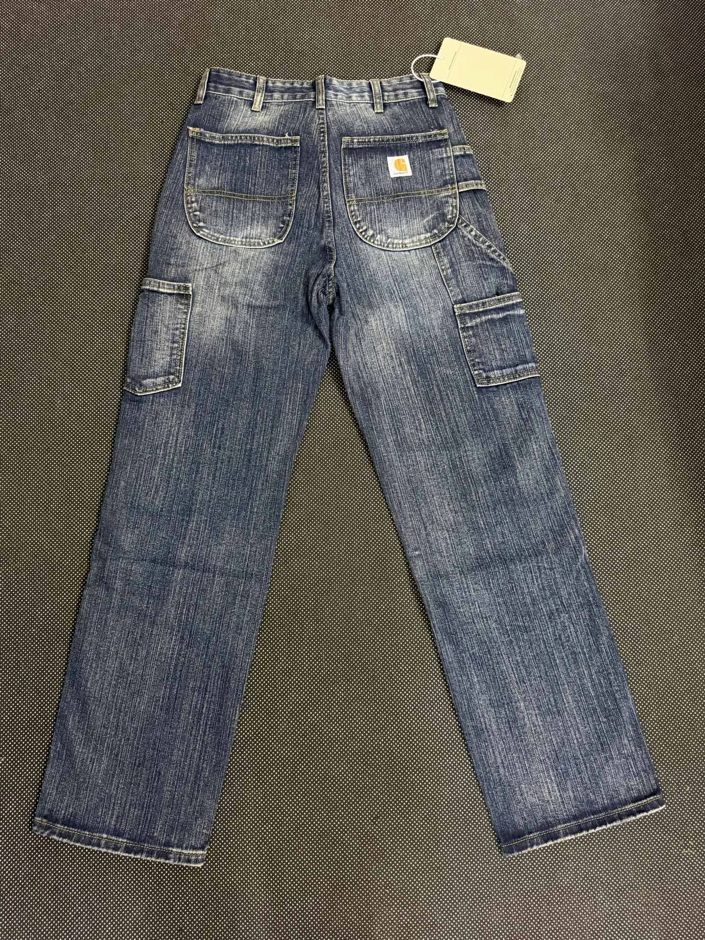 Double-Knee Washed Straight-Leg Jeans D19023132 — view 6