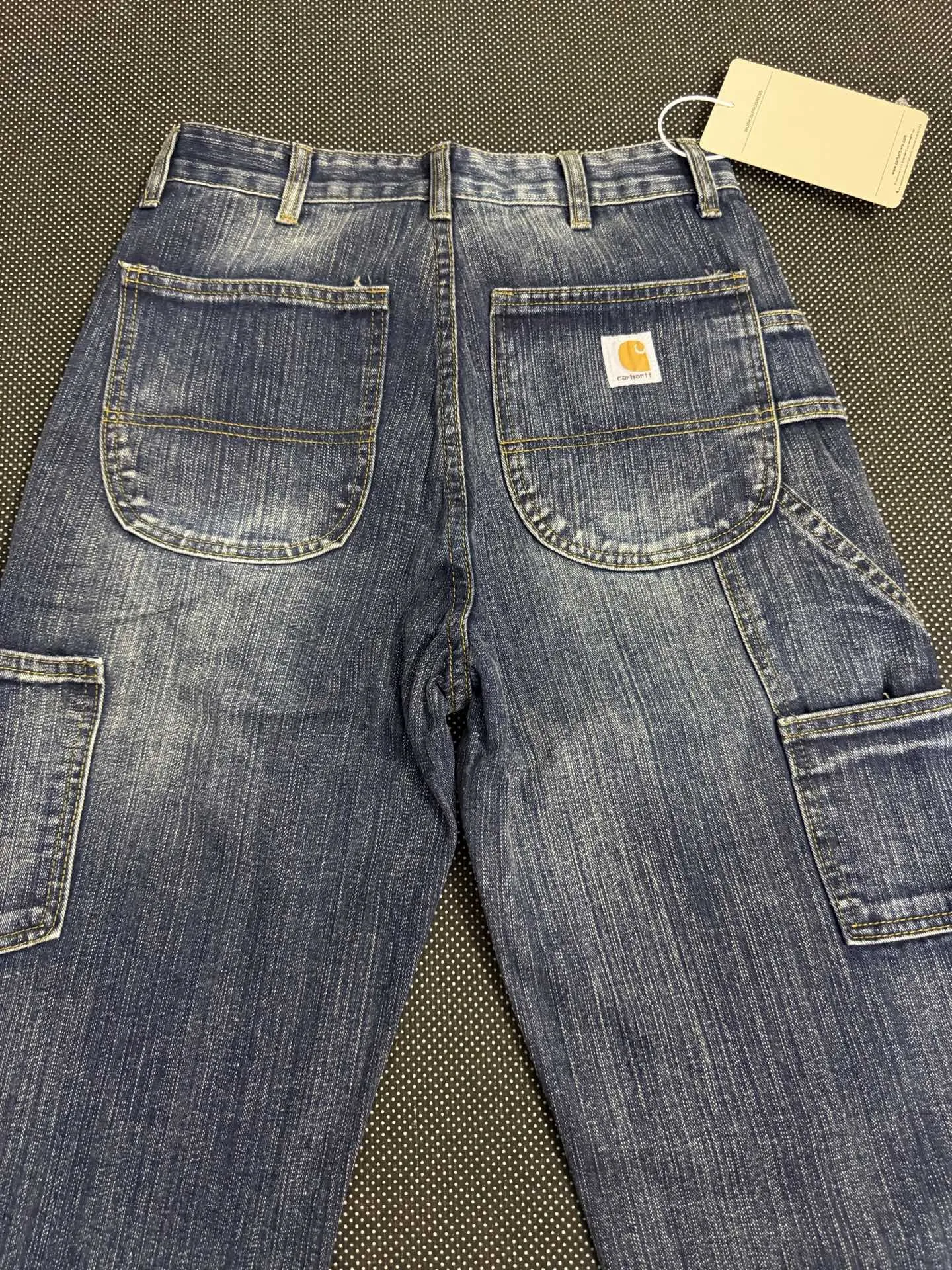 Double-Knee Washed Straight-Leg Jeans D19023132 — view 7