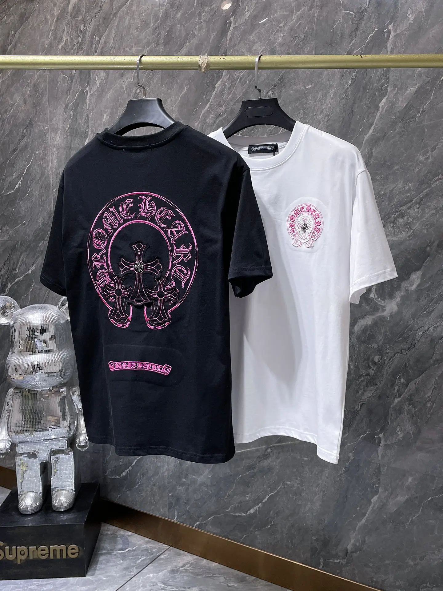 Embroidered Horseshoe Logo Cotton T-Shirt D11012048
