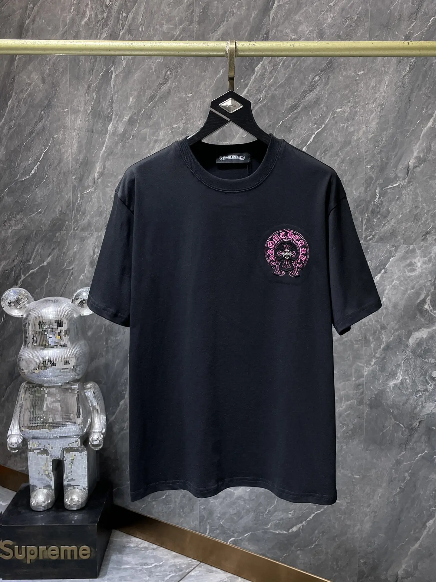 Embroidered Horseshoe Logo Cotton T-Shirt D6015880 — view 2