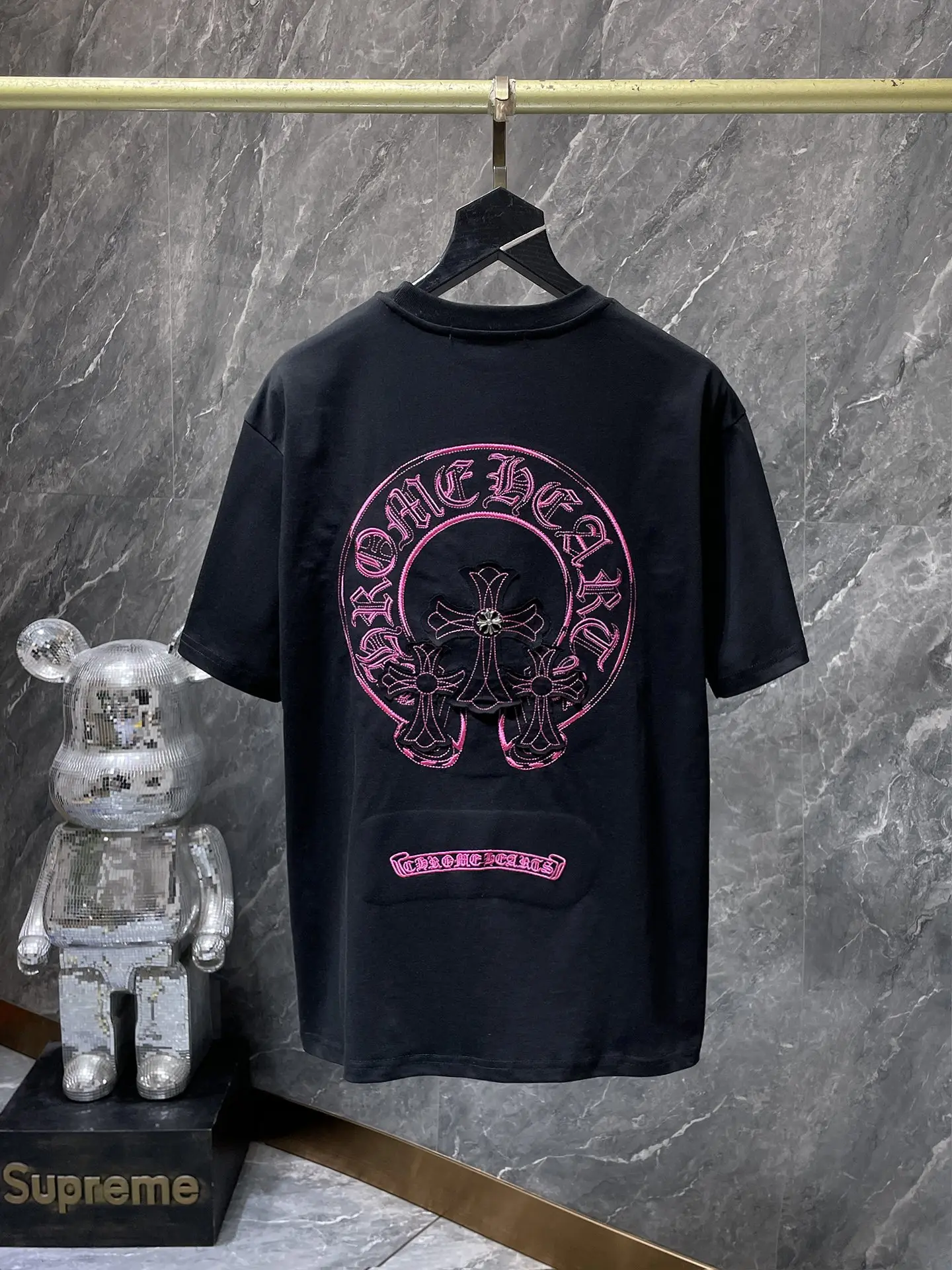 Embroidered Horseshoe Logo Cotton T-Shirt D6015880 — view 3