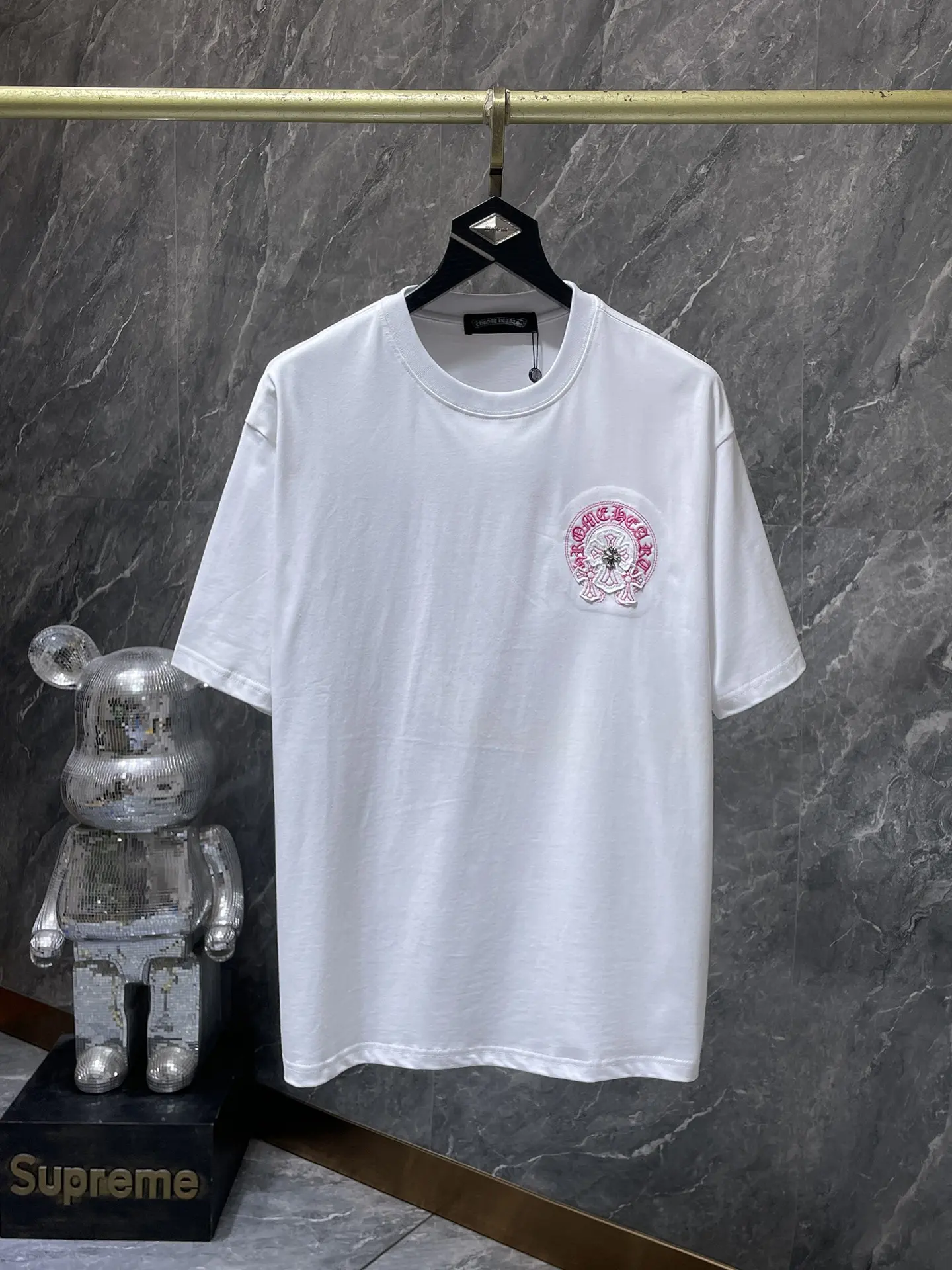Embroidered Horseshoe Logo Cotton T-Shirt D6015881 — view 2