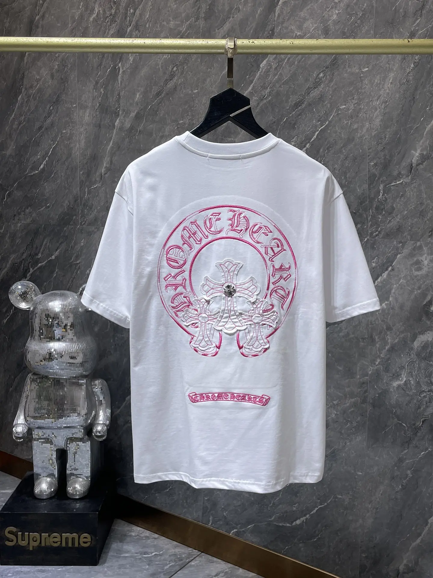 Embroidered Horseshoe Logo Cotton T-Shirt D6015881 — view 3