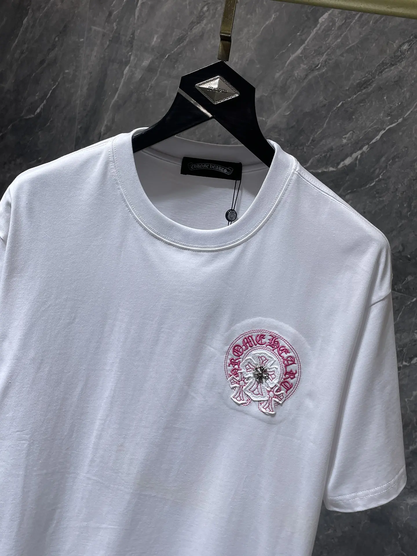 Embroidered Horseshoe Logo Cotton T-Shirt D6015881 — view 4