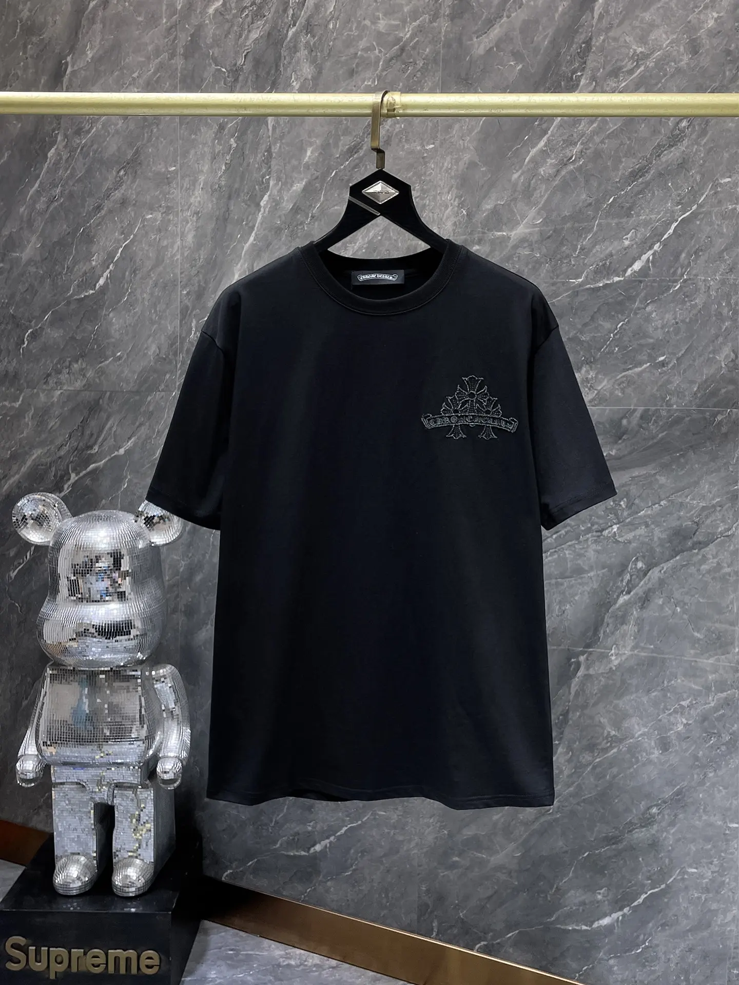 Embroidered Cross Logo Cotton T-Shirt D12012047 — view 2