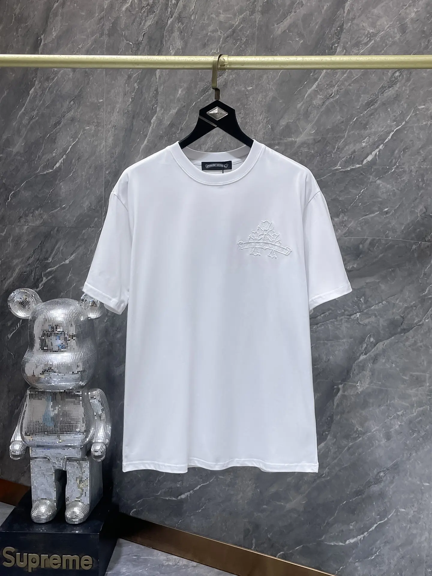Embroidered Cross Logo Cotton T-Shirt D12012046 — view 2