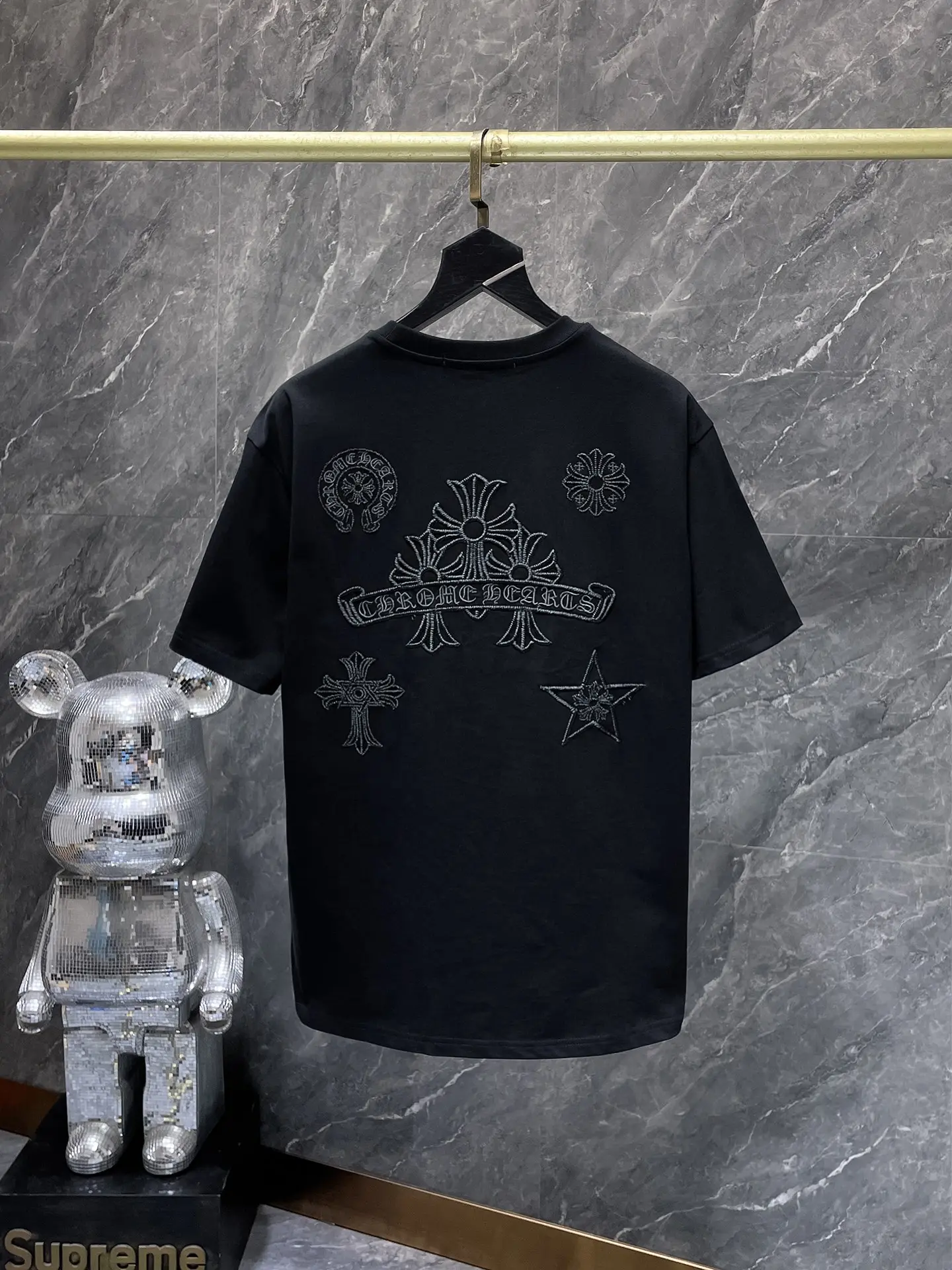 Embroidered Cross Logo Cotton T-Shirt D7015879 — view 3