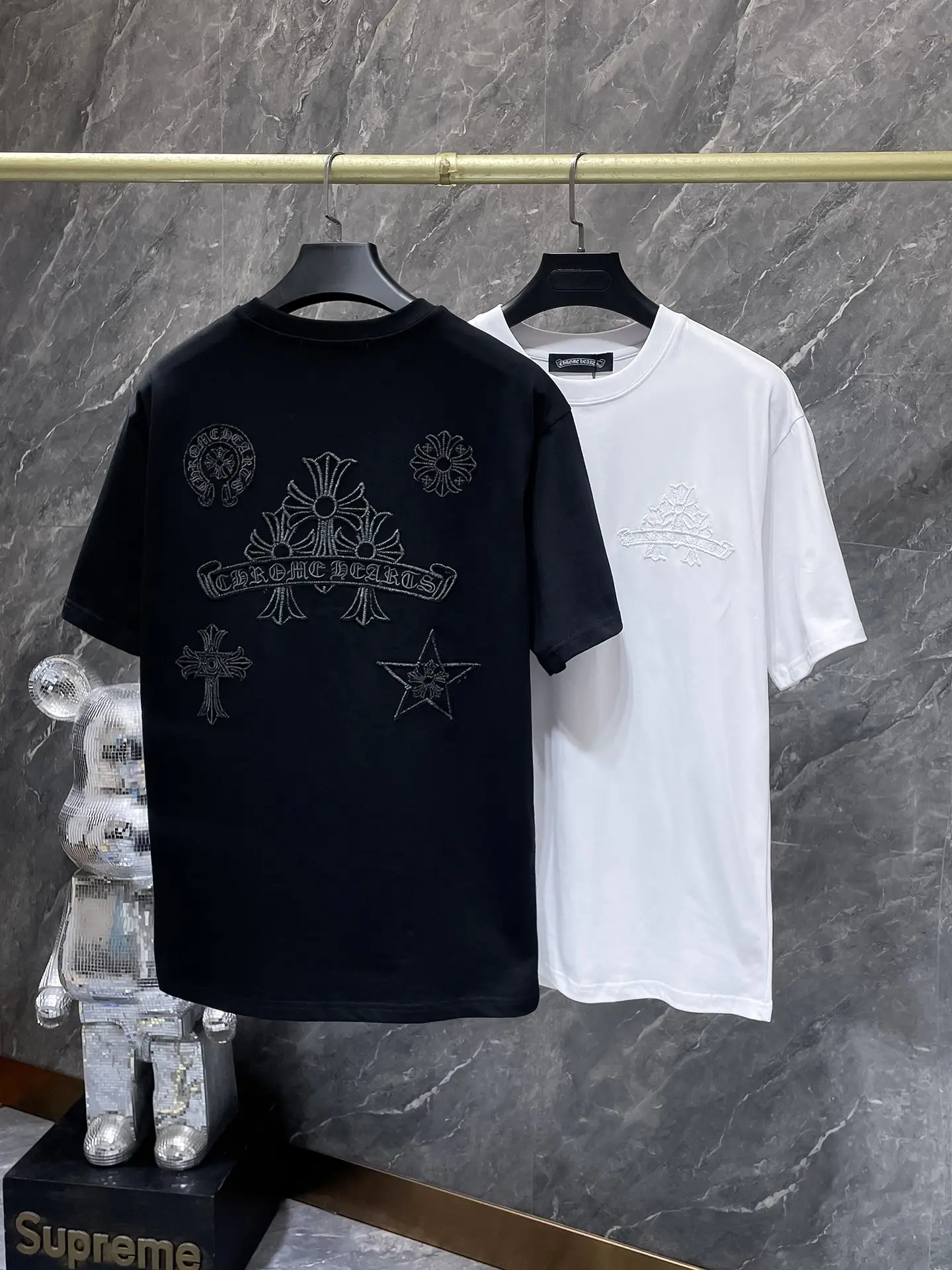 Embroidered Cross Logo Cotton T-Shirt D7015878