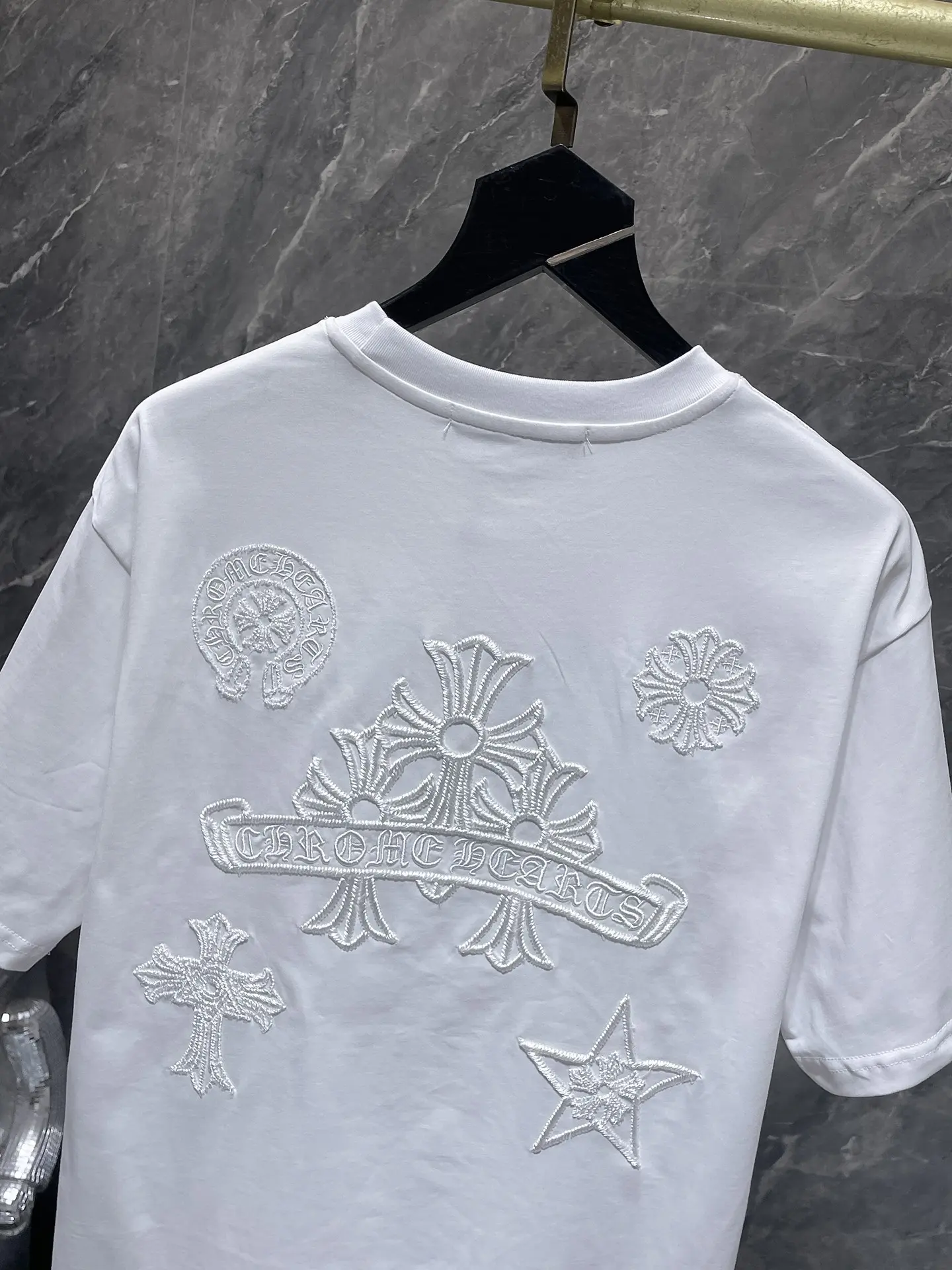 Embroidered Cross Logo Cotton T-Shirt D7015878 — view 6