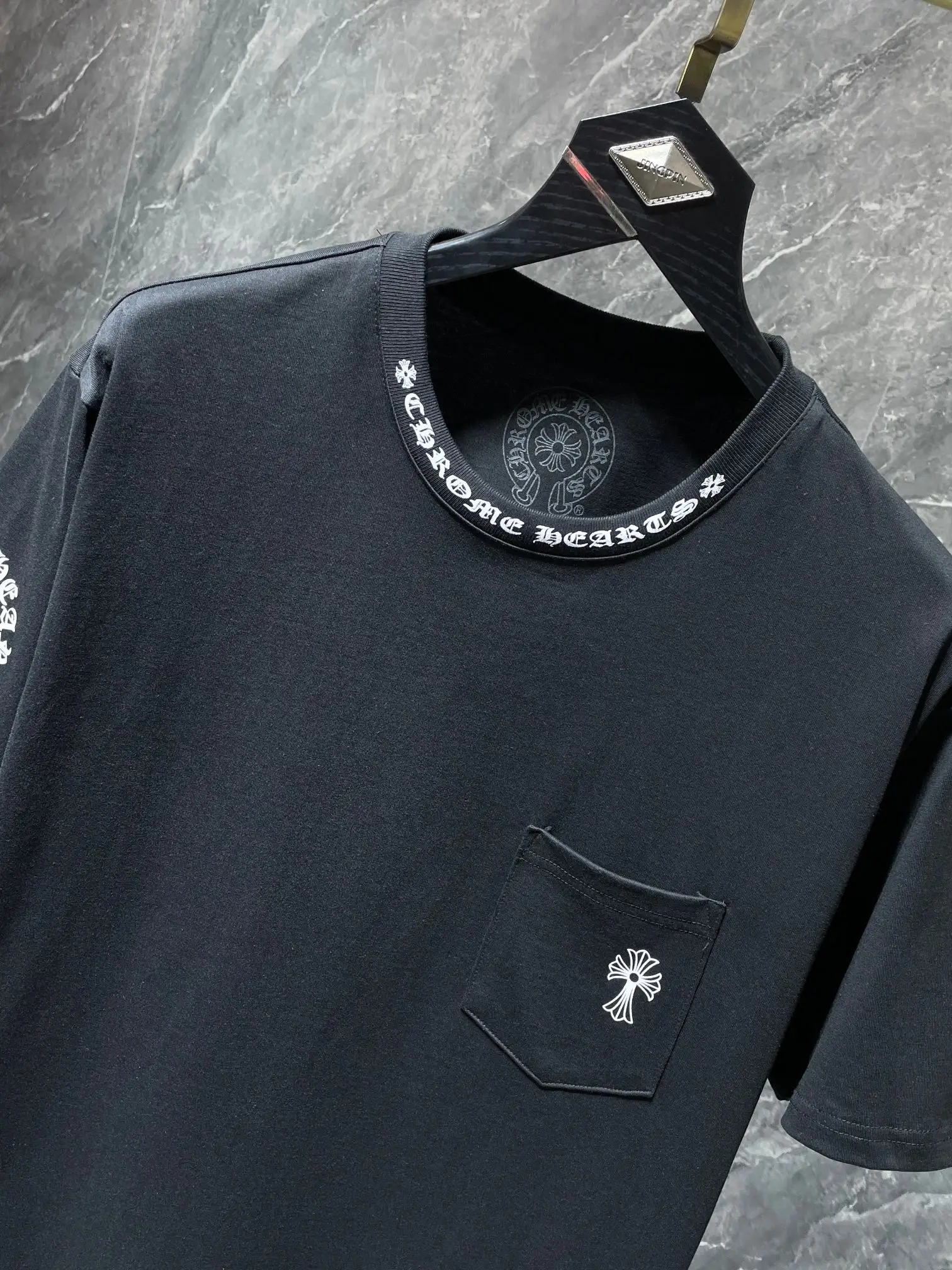 Logo-Embroidered Cotton-Jersey Pocket T-Shirt D5515869 — view 7