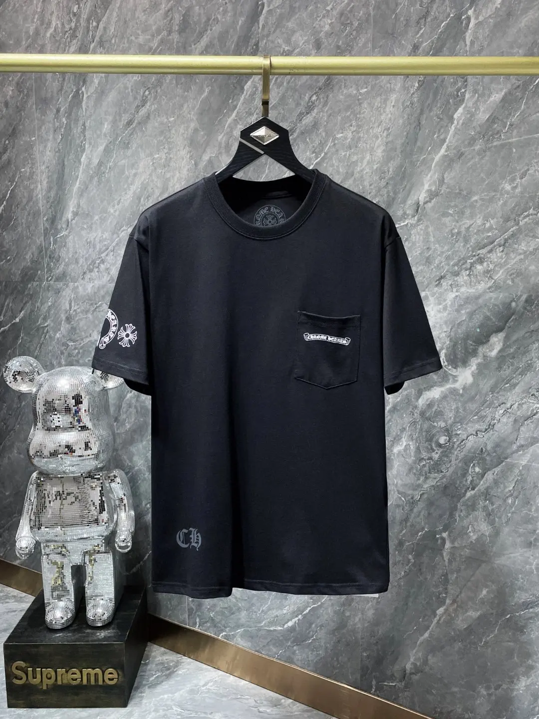 Logo-Print Cotton-Jersey Pocket T-Shirt D5515866 — view 4