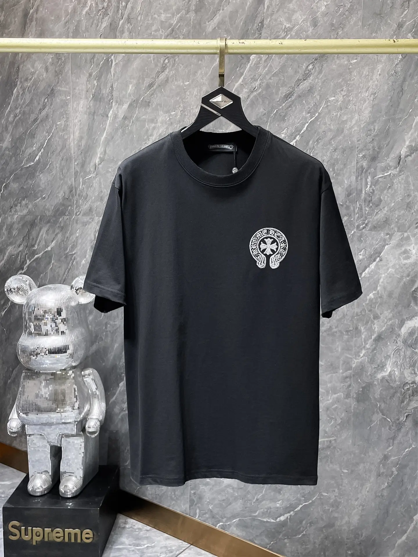 Logo Embroidery Heavyweight Cotton T-Shirt D10512029