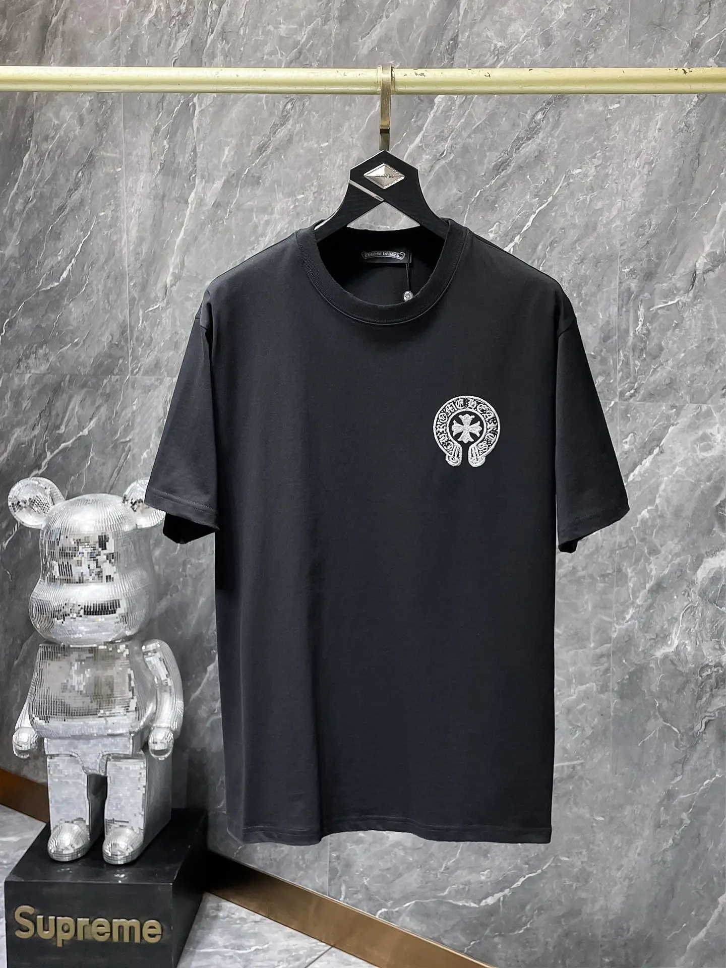 Logo Embroidery Heavyweight Cotton T-Shirt D10512029