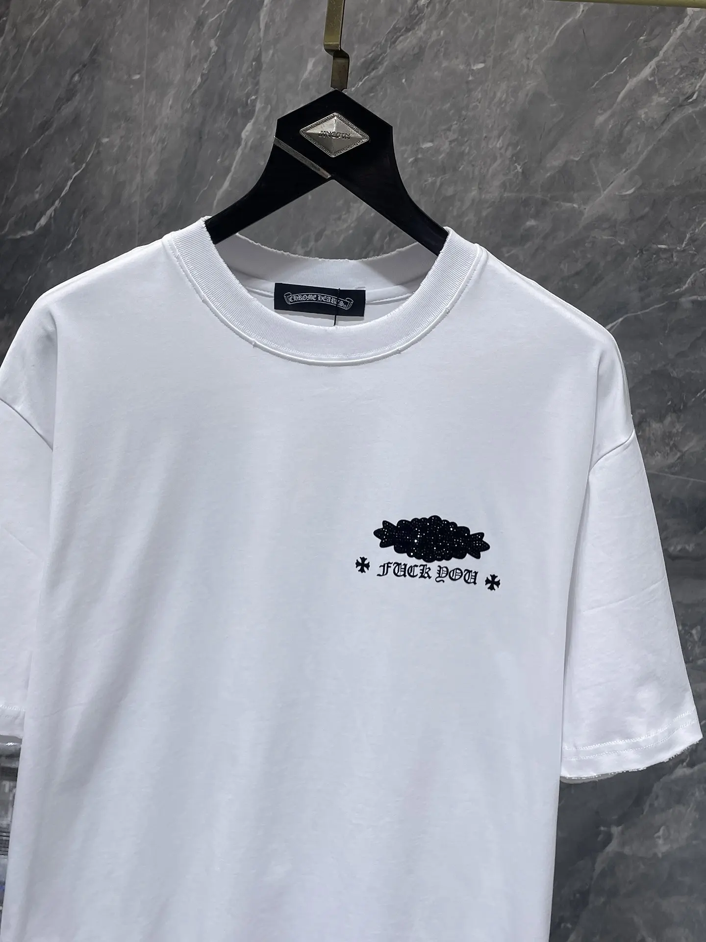 Rhinestone Horseshoe Logo T-Shirt D12012026 — view 3
