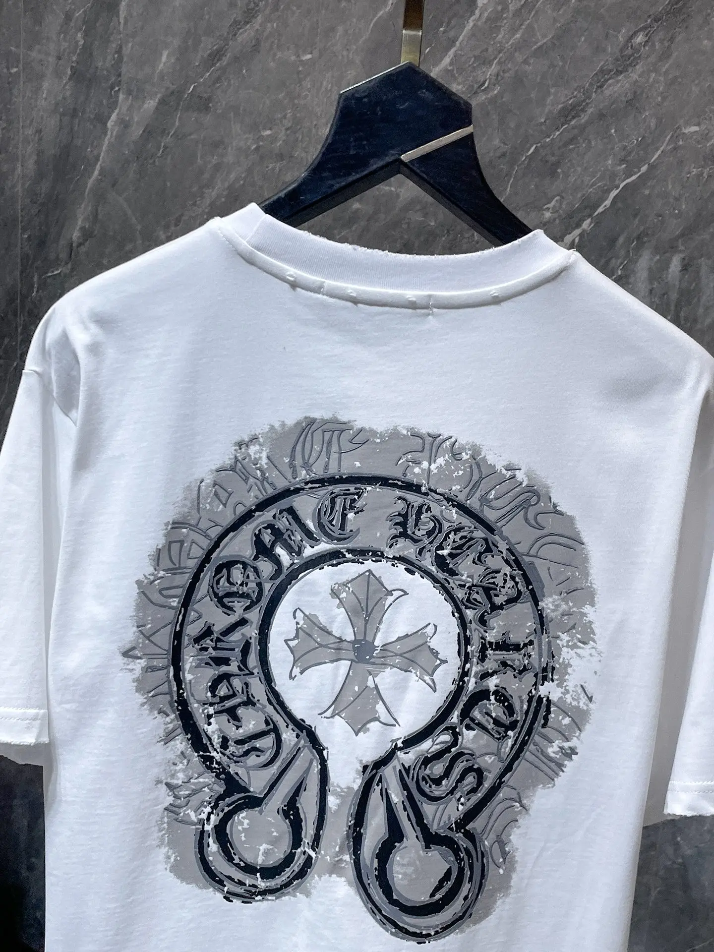 Horseshoe Logo Flocked Cotton T-Shirt D6515856 — view 6