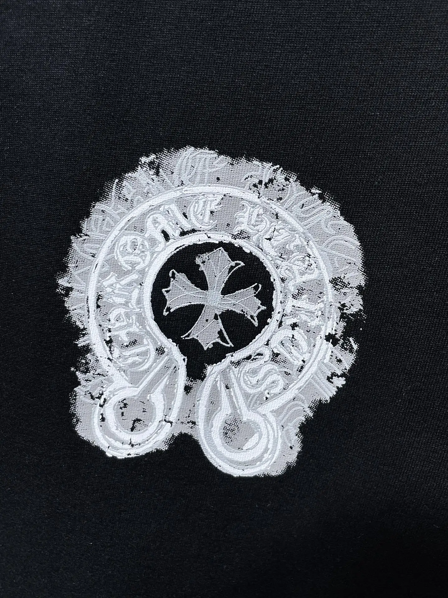 Horseshoe Logo Flocked Cotton T-Shirt D6515857 — view 2
