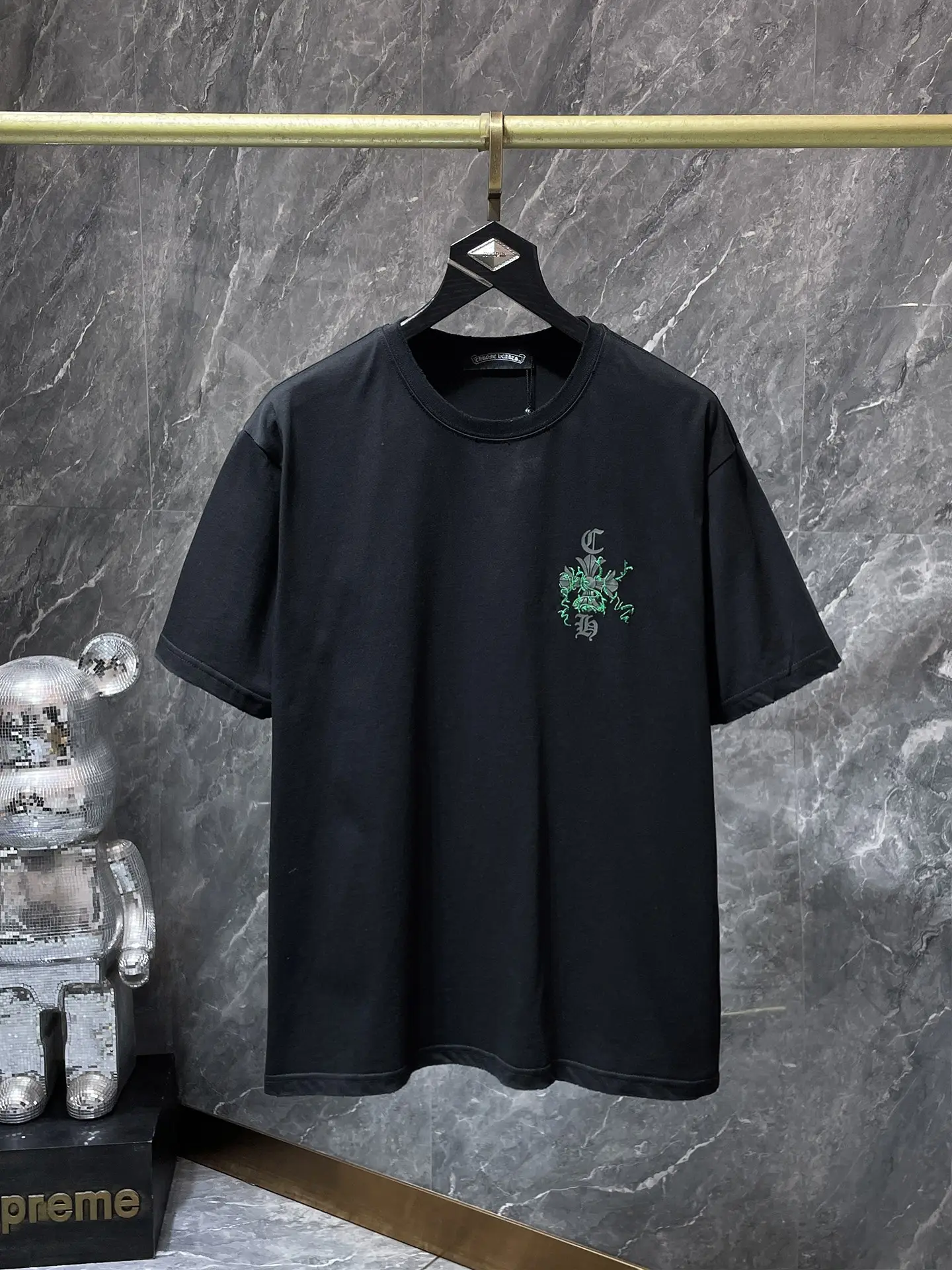 Embroidered Horseshoe Logo Cotton T-Shirt D7015843