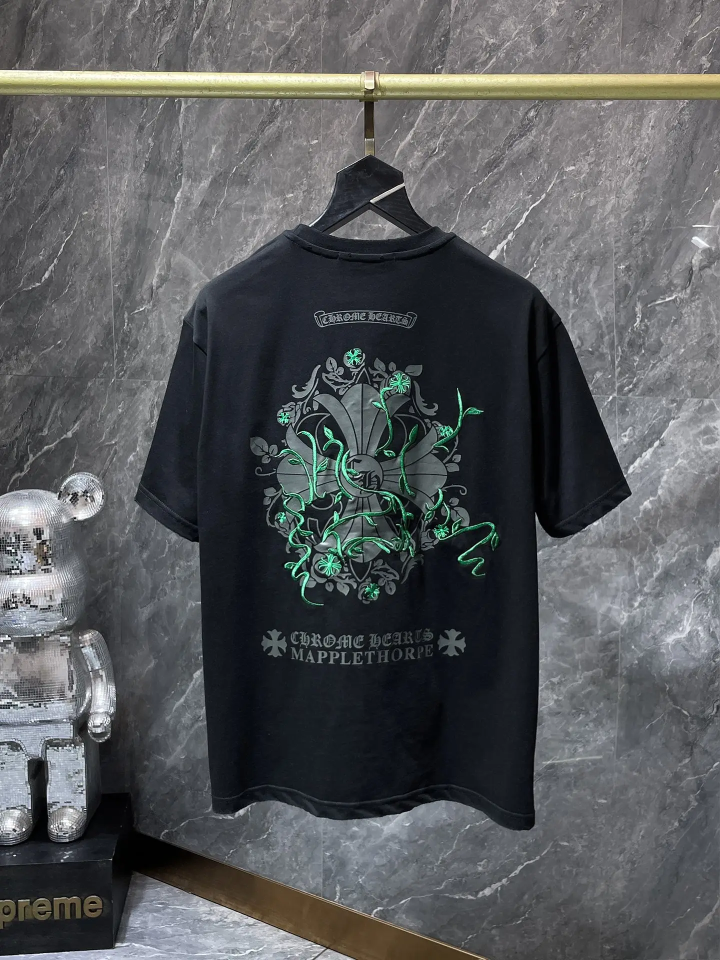 Embroidered Horseshoe Logo Cotton T-Shirt D7015843 — view 3