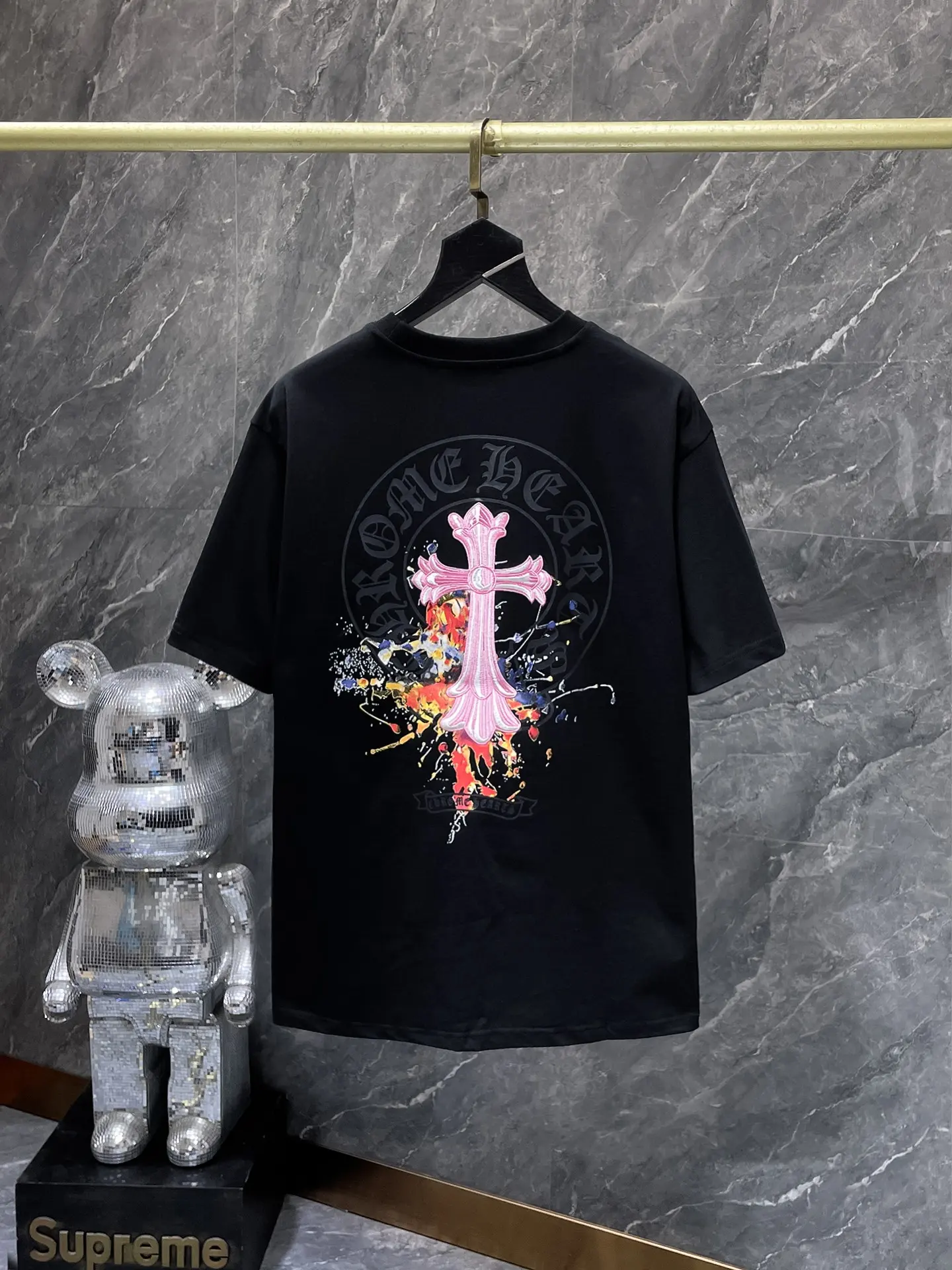 Paint-Splatter Cross Patch T-Shirt D12011999 — view 3