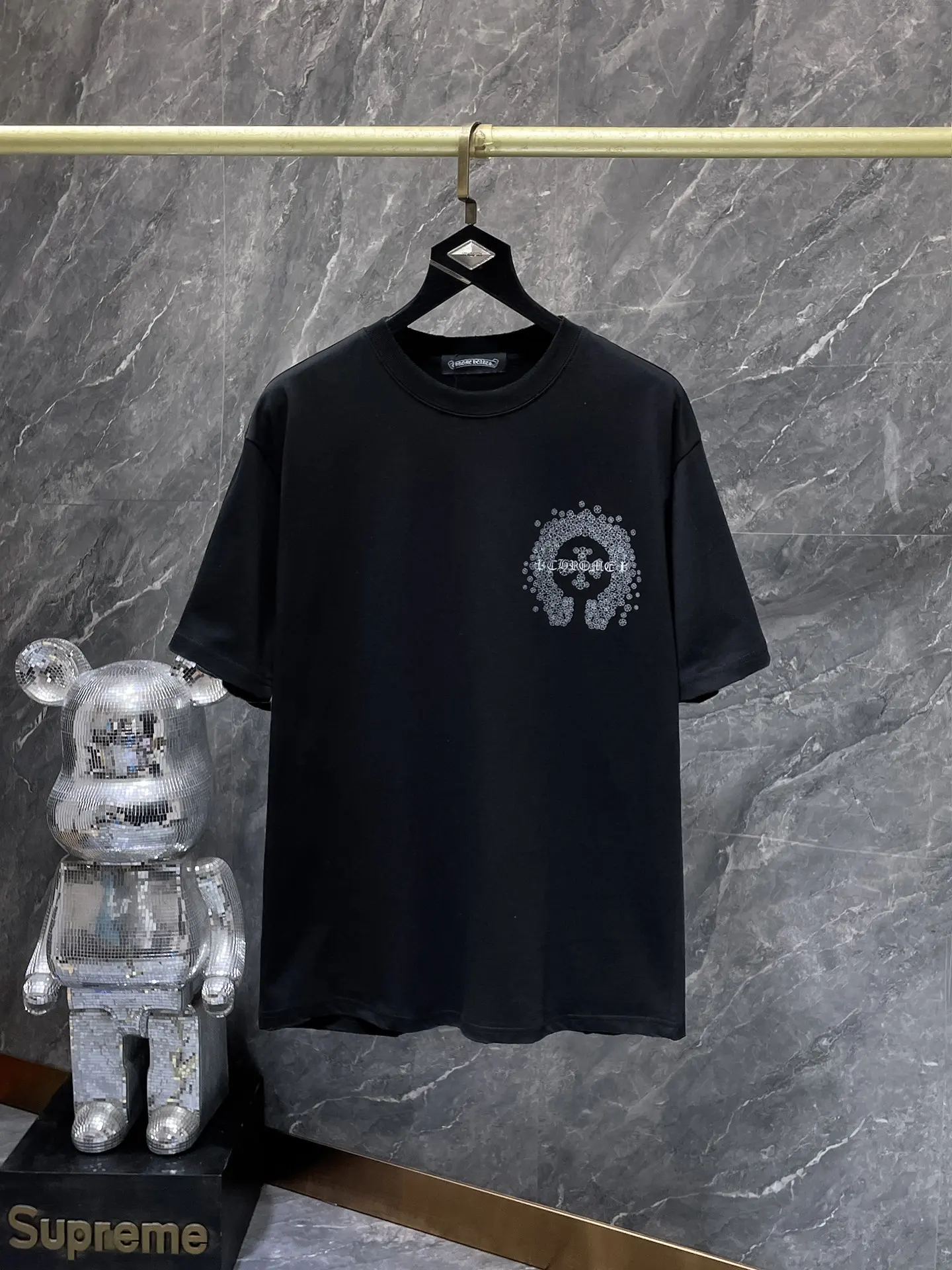 Embroidered Horseshoe Logo Cotton T-Shirt D12512011 — view 2
