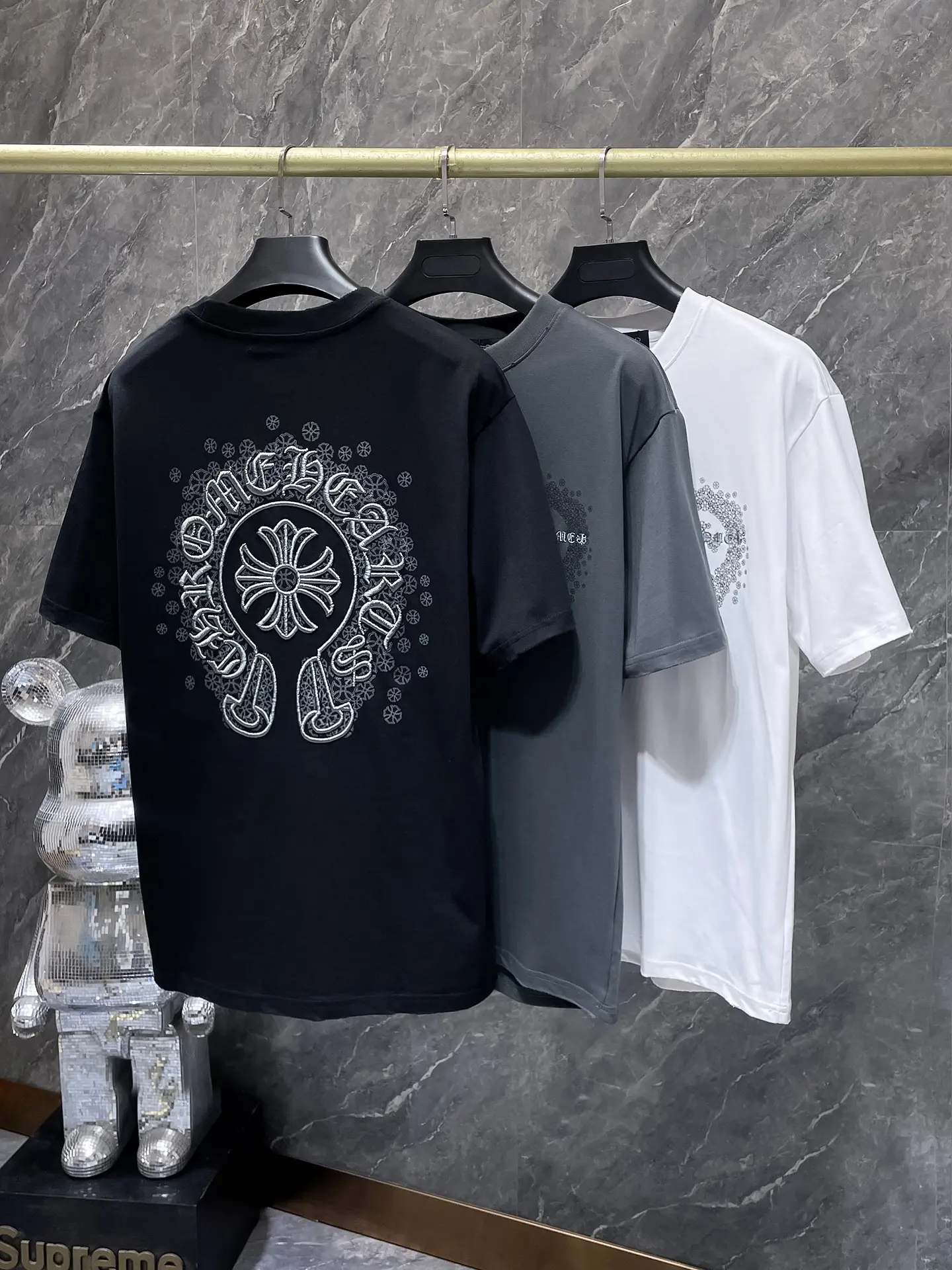 Embroidered Horseshoe Logo Cotton T-Shirt D12512010