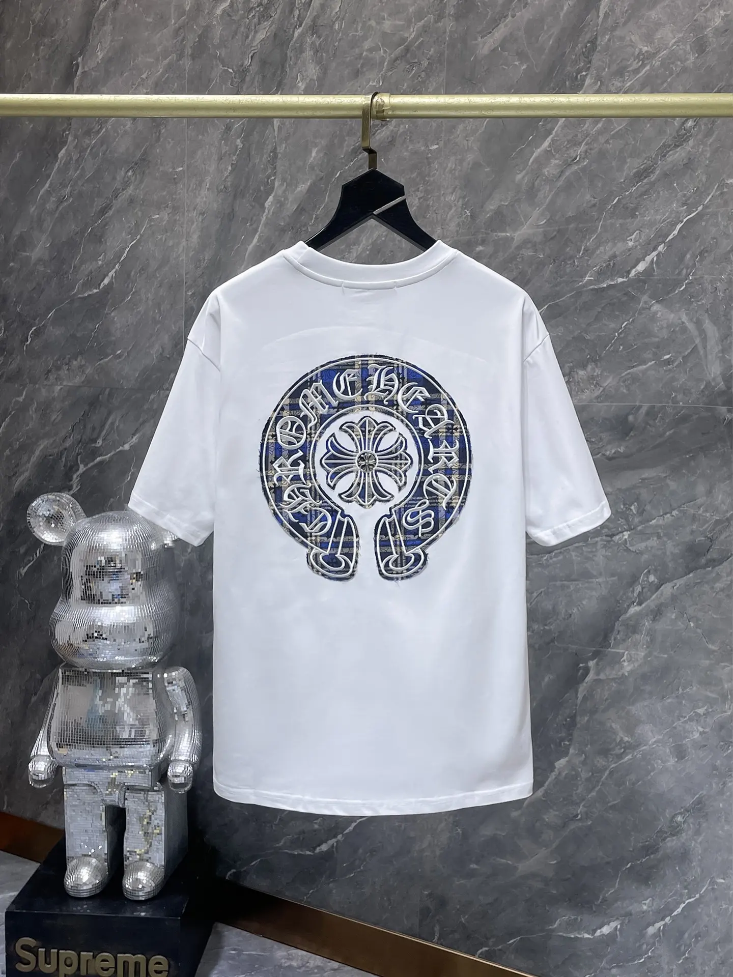 Horseshoe Logo Appliqué Cotton T-Shirt D11512023 — view 3