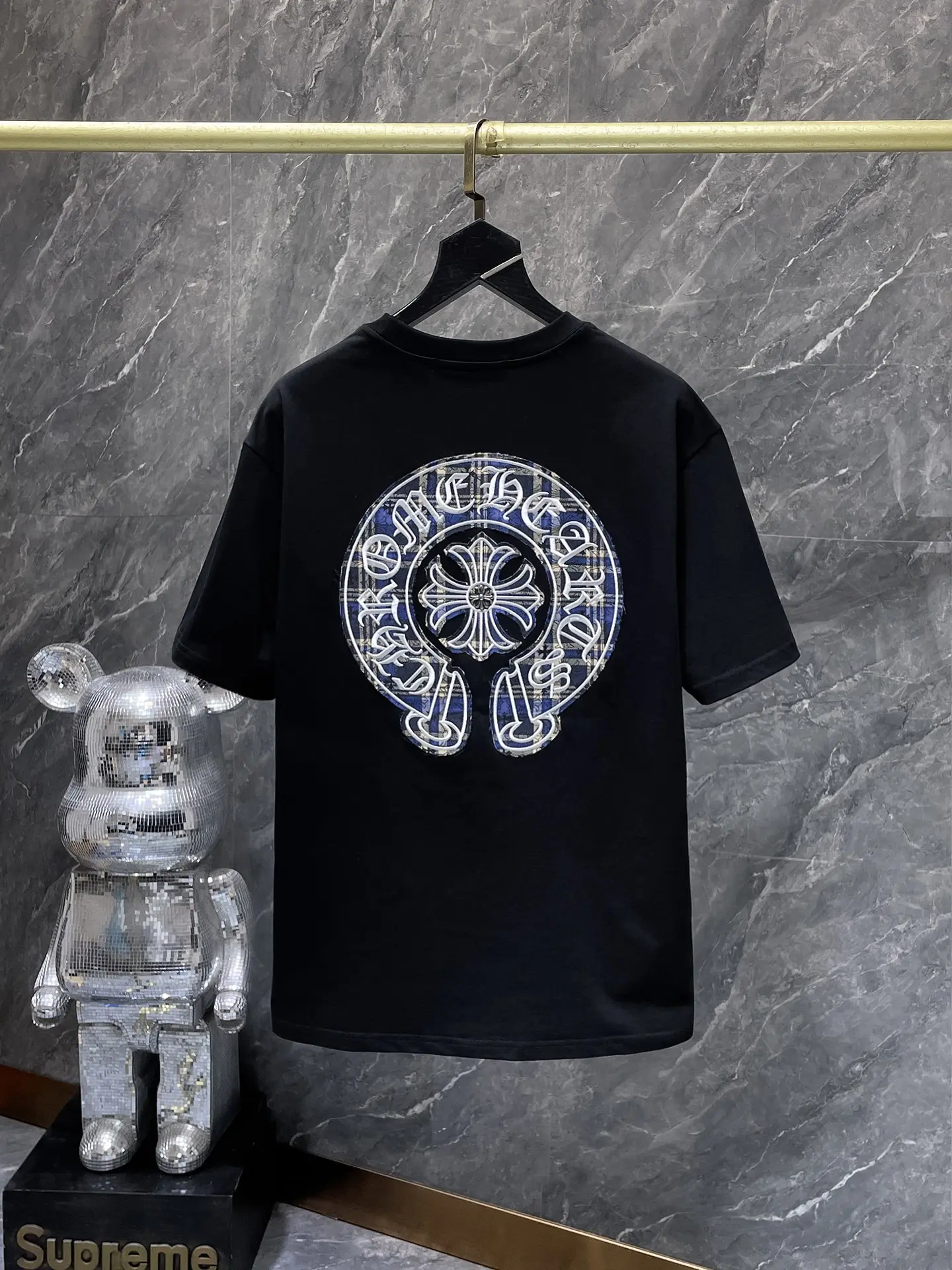 Horseshoe Appliqué Cotton T-Shirt D11512024 — view 3