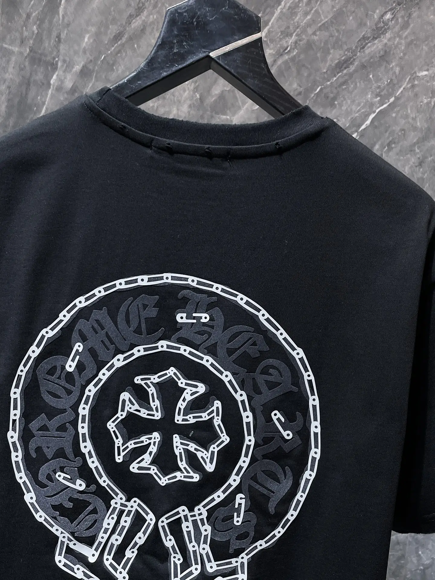 Horseshoe Logo Flocked Cotton T-Shirt D6815847 — view 6