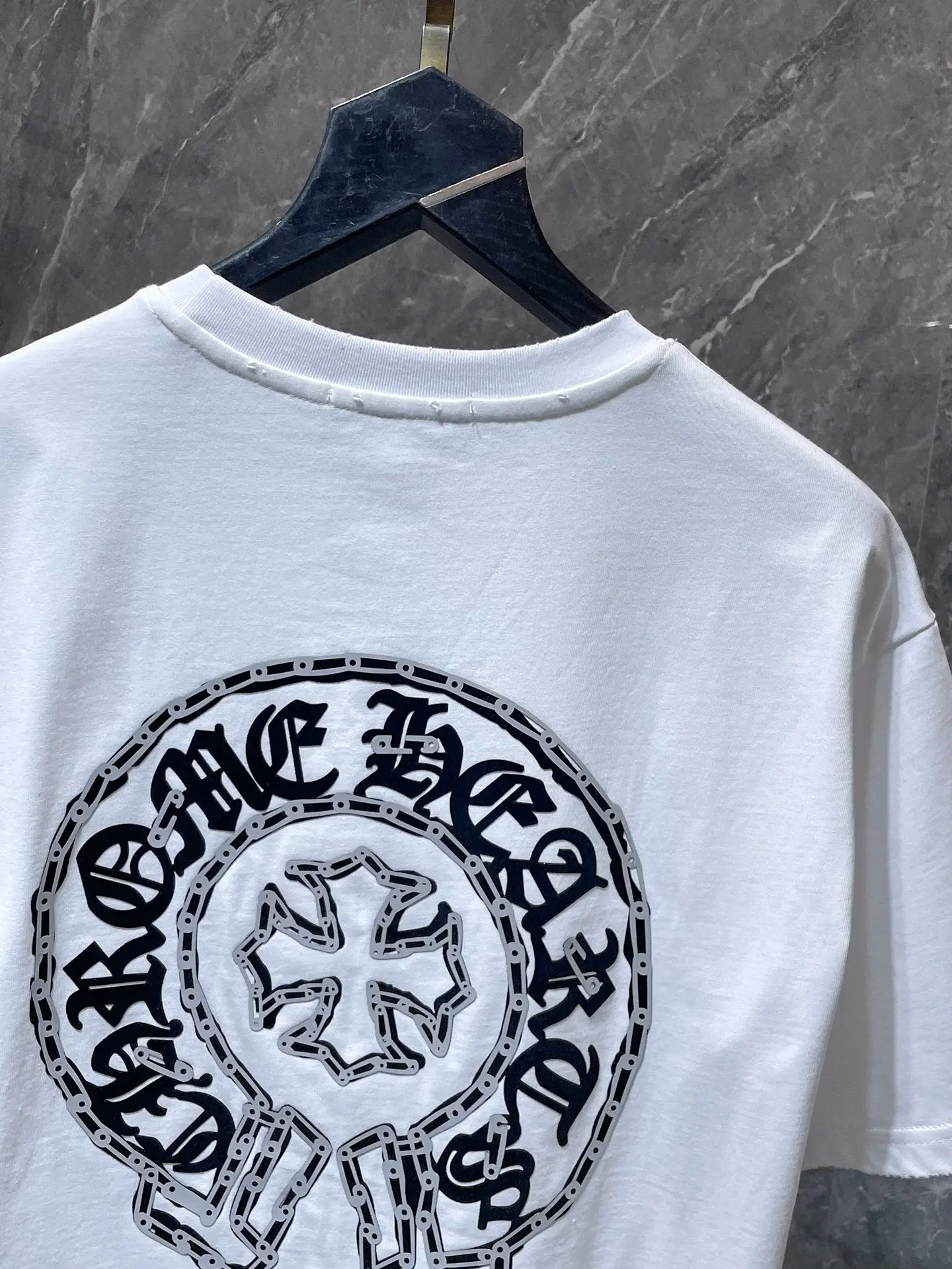 Horseshoe Logo Distressed Cotton T-Shirt D6815838 — view 6
