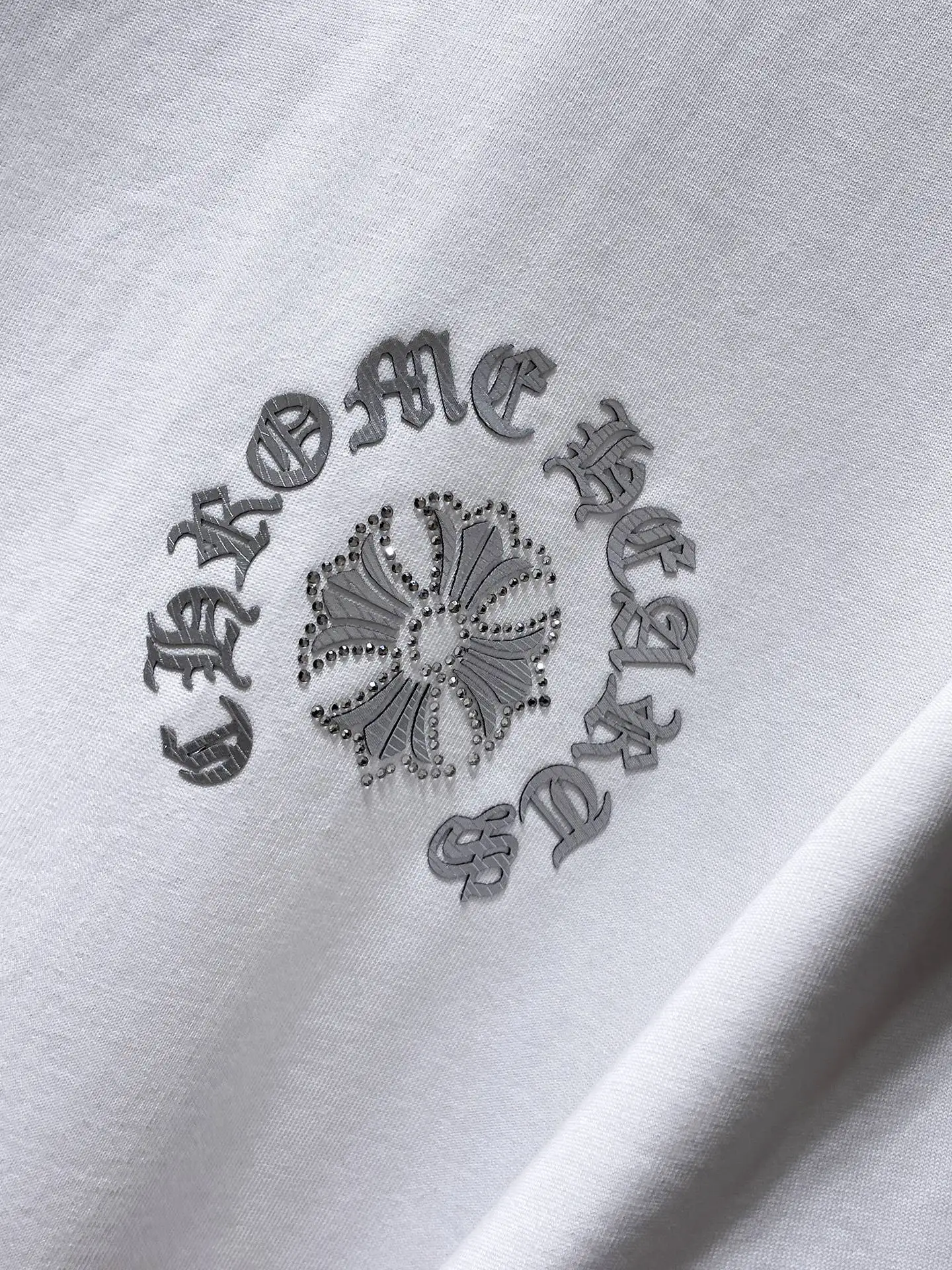 Rhinestone Horseshoe Logo Cotton T-Shirt D7015820 — view 6