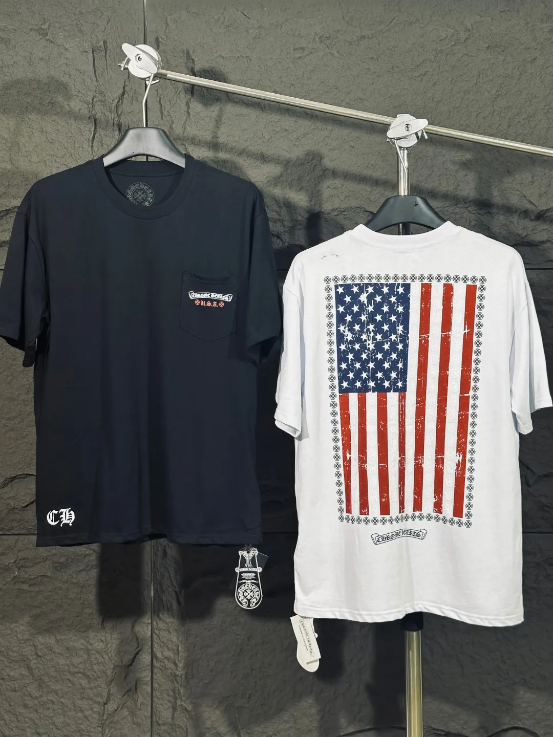 American Flag Print Cotton T-Shirt D4815850