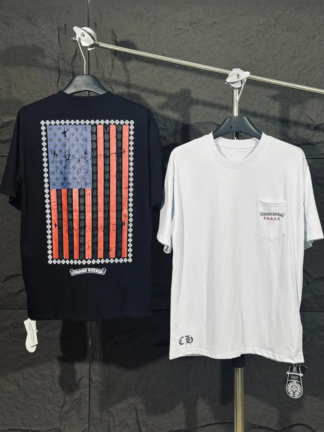 American Flag Print Cotton T-Shirt D4815850 — view 2