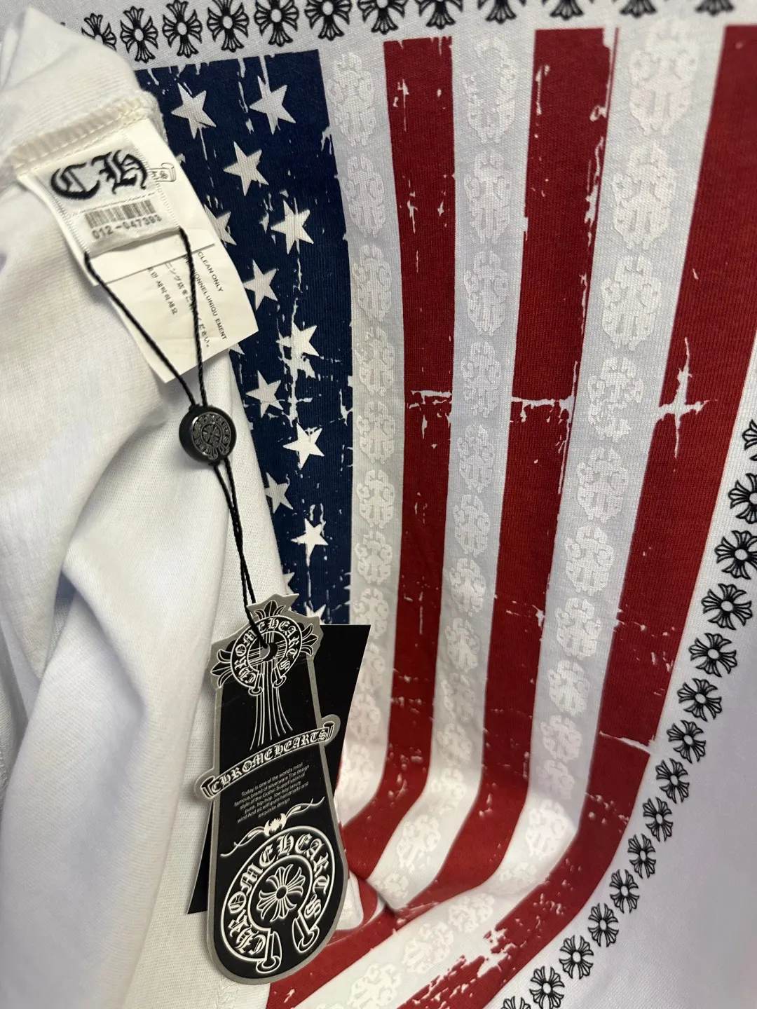 American Flag Print Cotton T-Shirt D4815850 — view 4