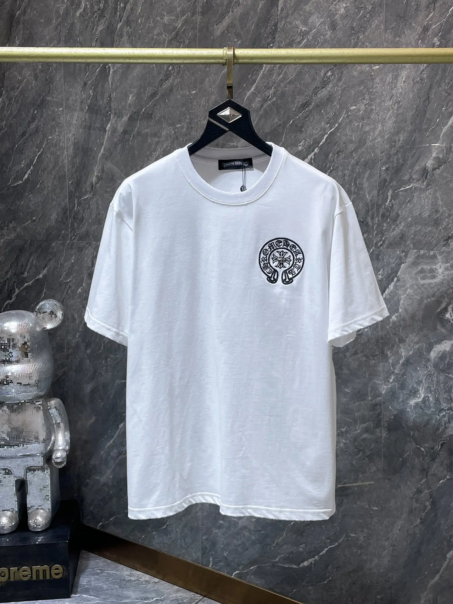 Cross Patch Embroidered Cotton T-Shirt D6815818