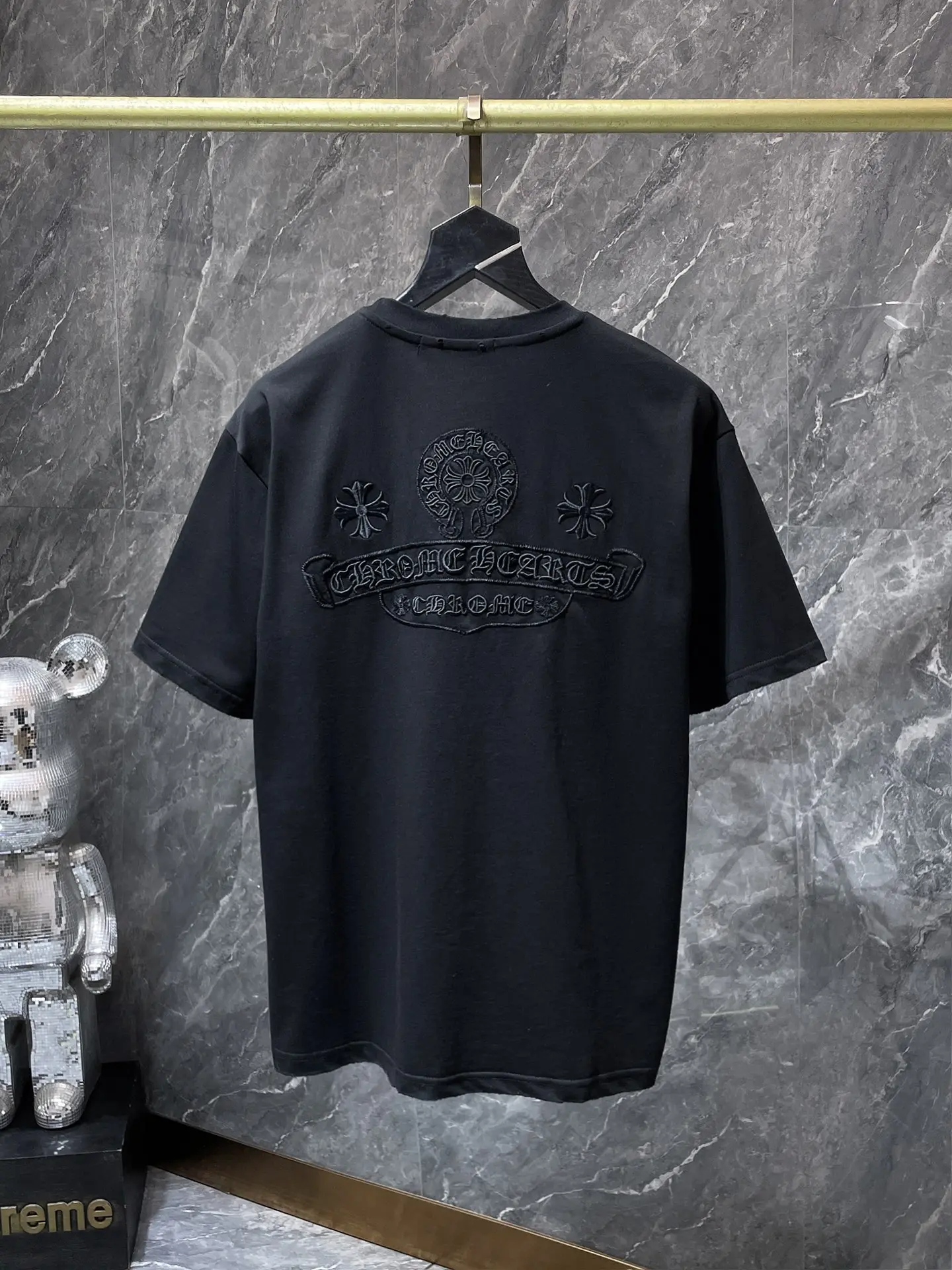 Embroidered Horseshoe Logo Cotton T-Shirt D6815817 — view 3