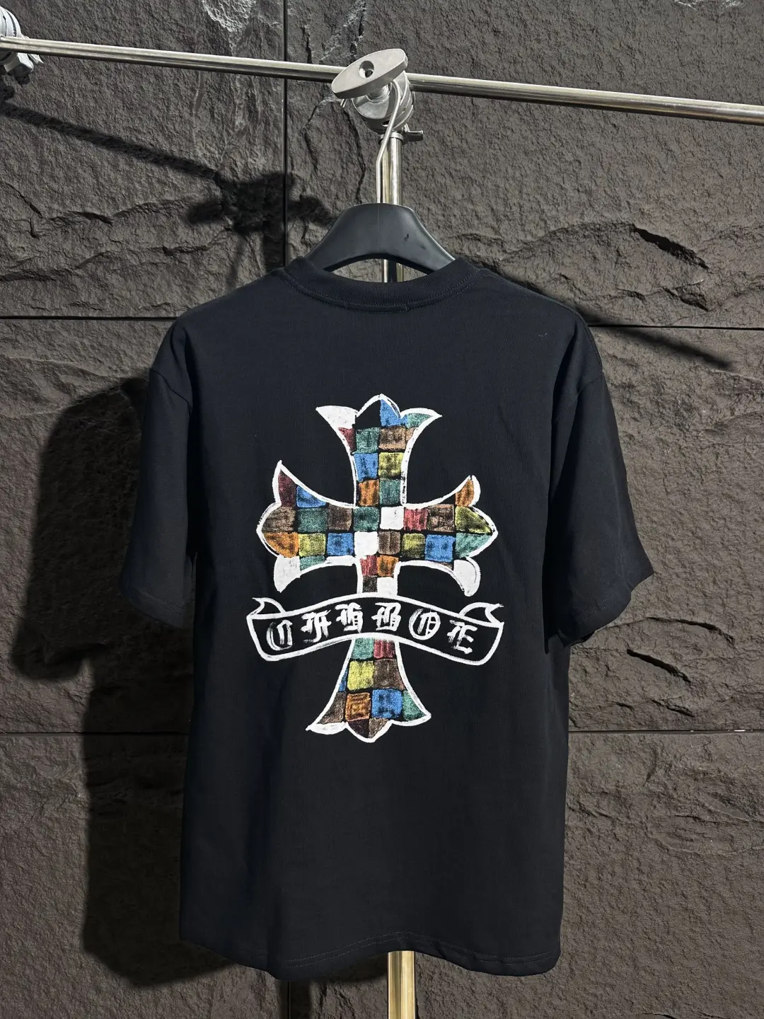 Cross Print Heavyweight Cotton T-Shirt D5515809