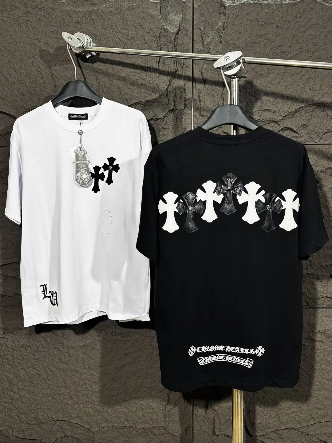 Cross Patch Embroidered Cotton T-Shirt D6015750