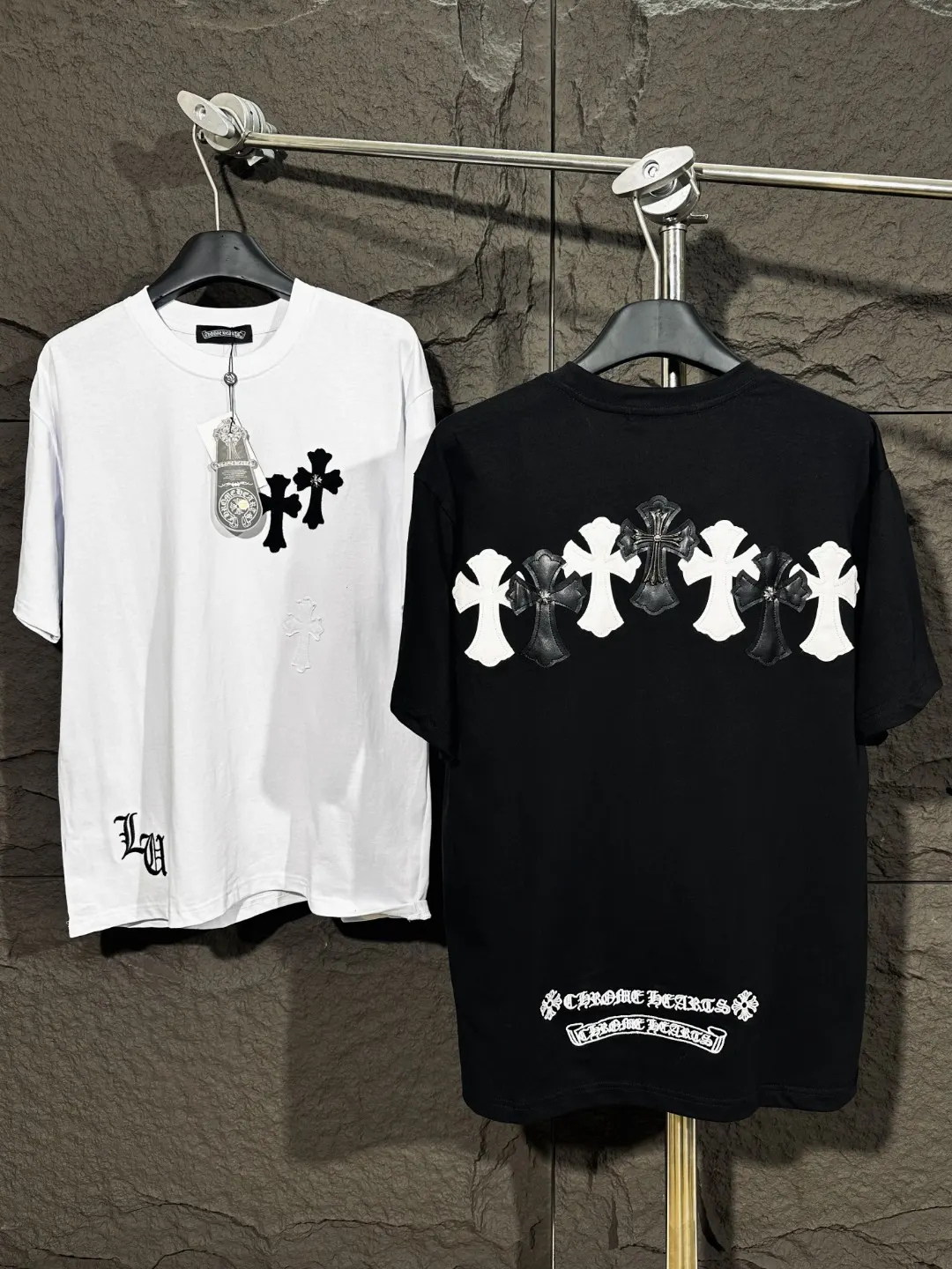 Cross Patch Embroidered Cotton T-Shirt D6015750