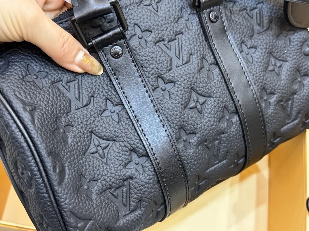 Keepall 25 Embossed Leather Boston Bag D44018521 — view 8