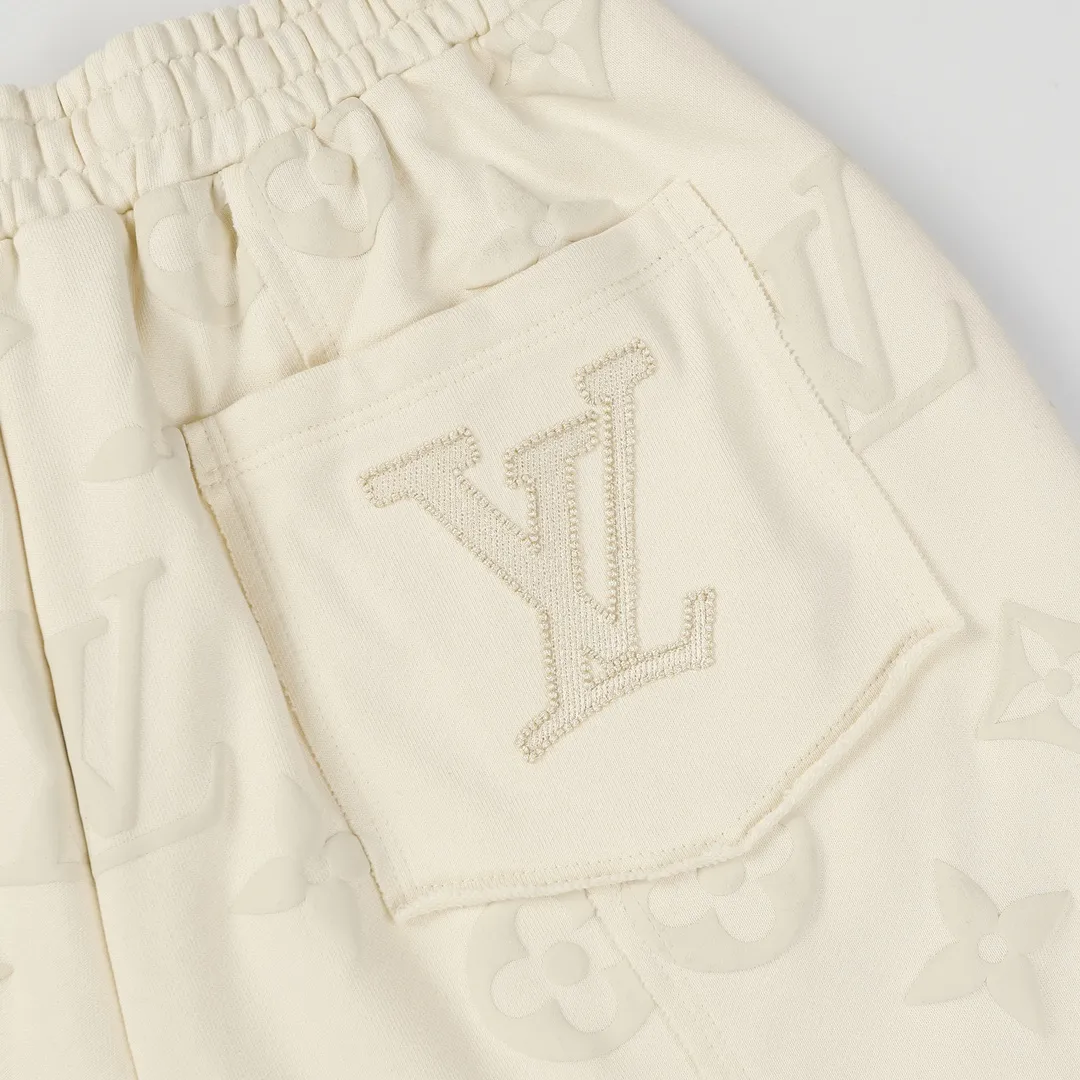 Monogram Embossed Cotton Jersey Shorts D19513245 — view 6