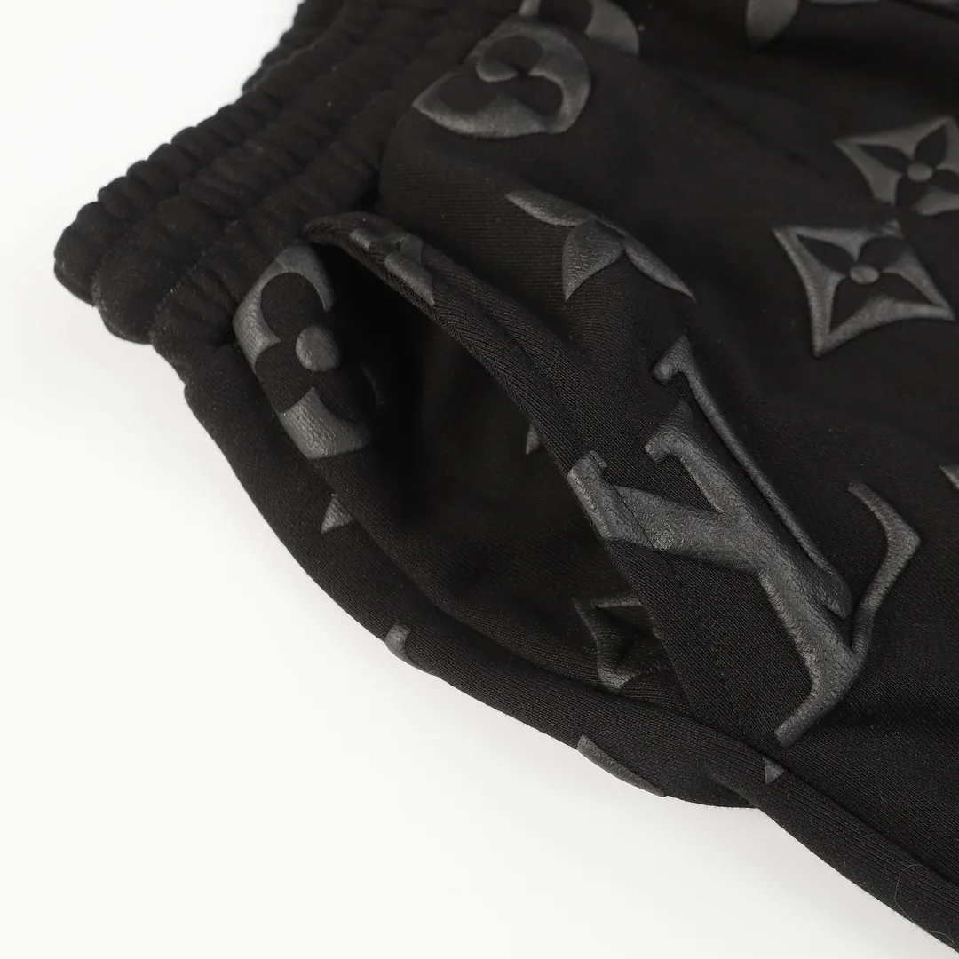 Monogram Puff-Print Drawstring Shorts D19513243 — view 3