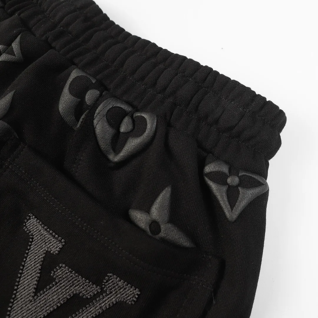 Monogram Puff-Print Drawstring Shorts D19513243 — view 4