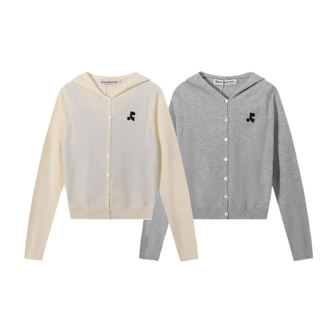 Logo-Embroidered Hooded Knit Cardigan D7815988