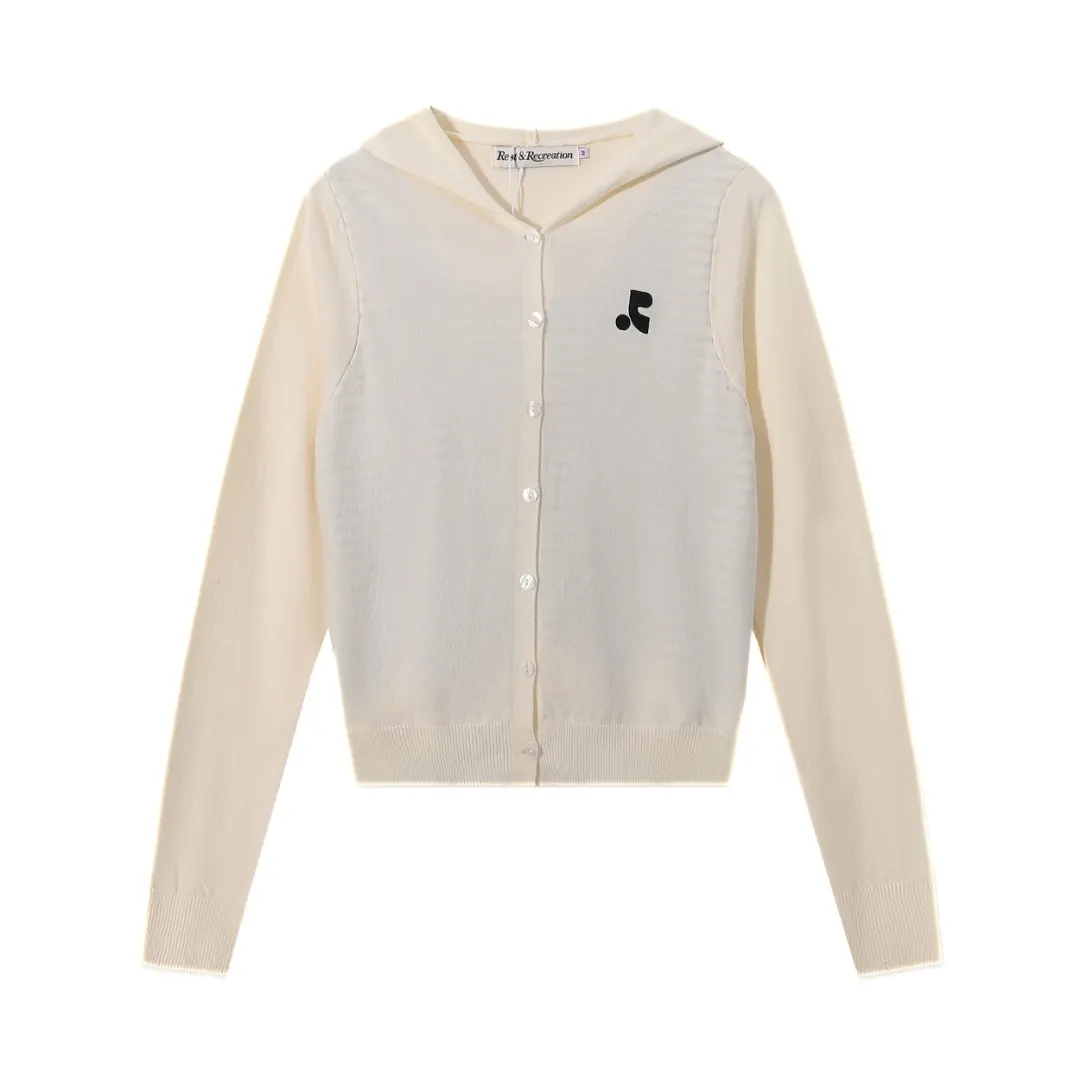 Logo-Embroidered Hooded Knit Cardigan D7815988 — view 2
