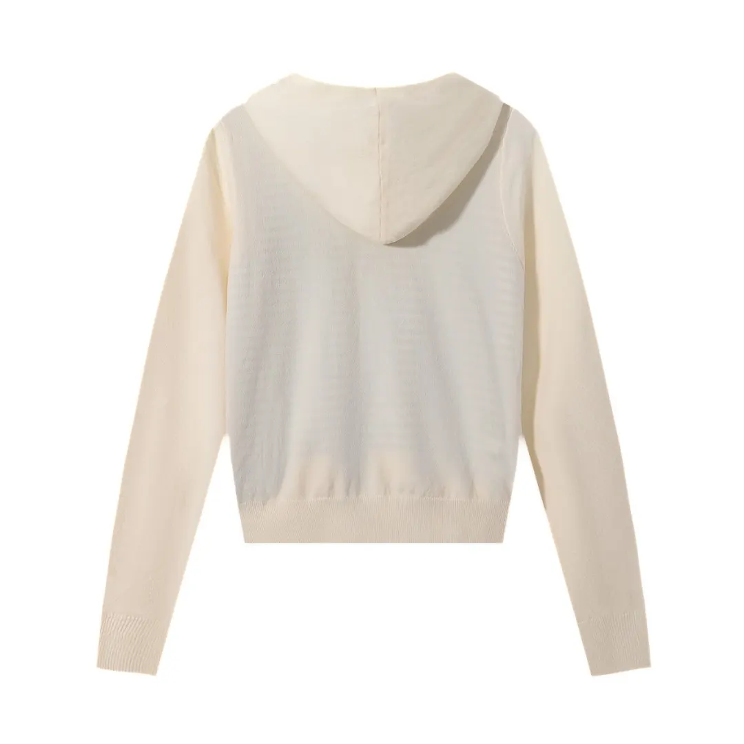 Logo-Embroidered Hooded Knit Cardigan D7815988 — view 3