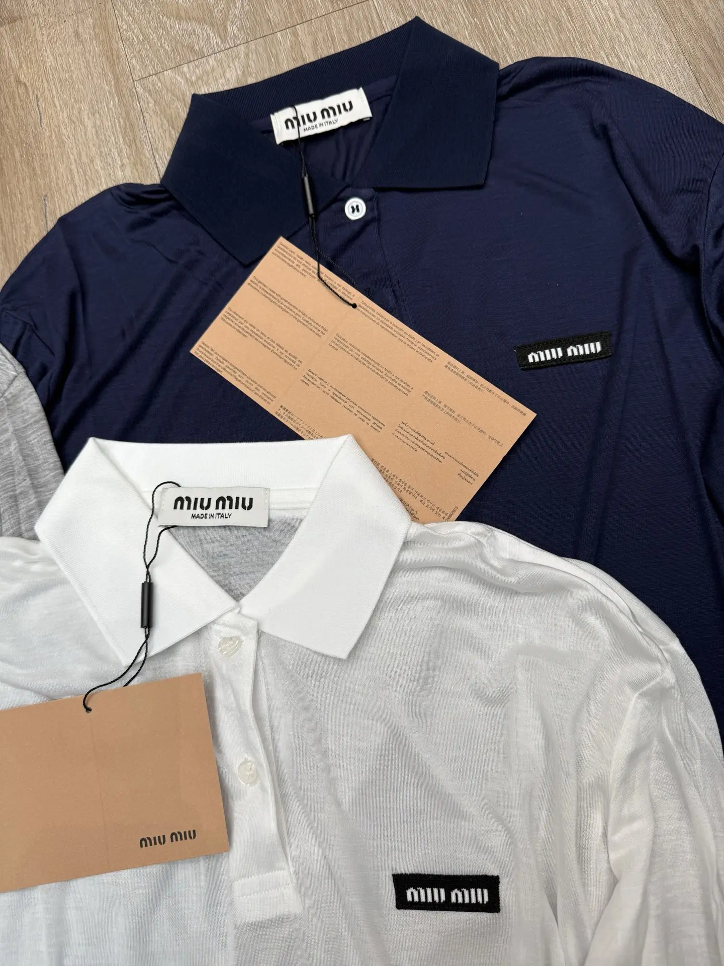 Logo-Patch Long-Sleeve Polo Shirt D6916117 — view 3