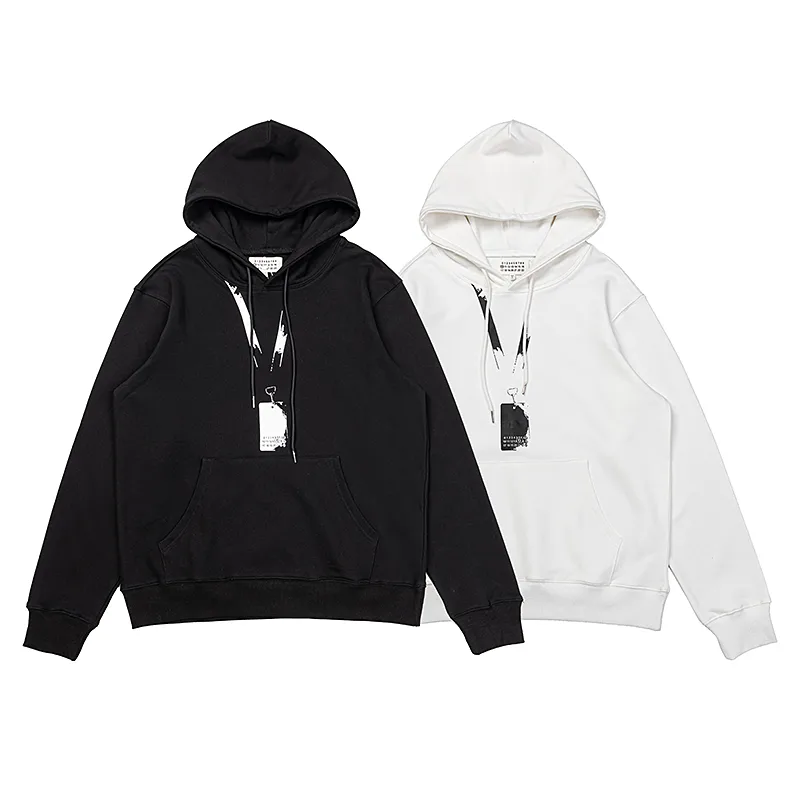 ID Tag Graphic Print Hoodie D9015979