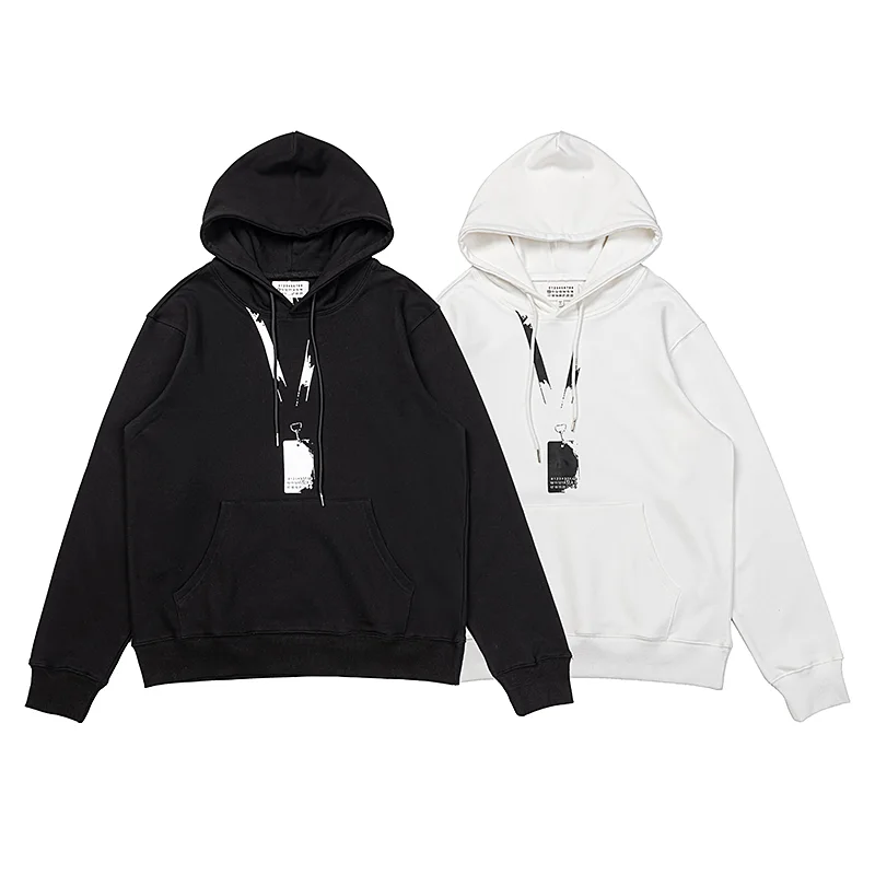 ID Tag Graphic Print Hoodie D9015979